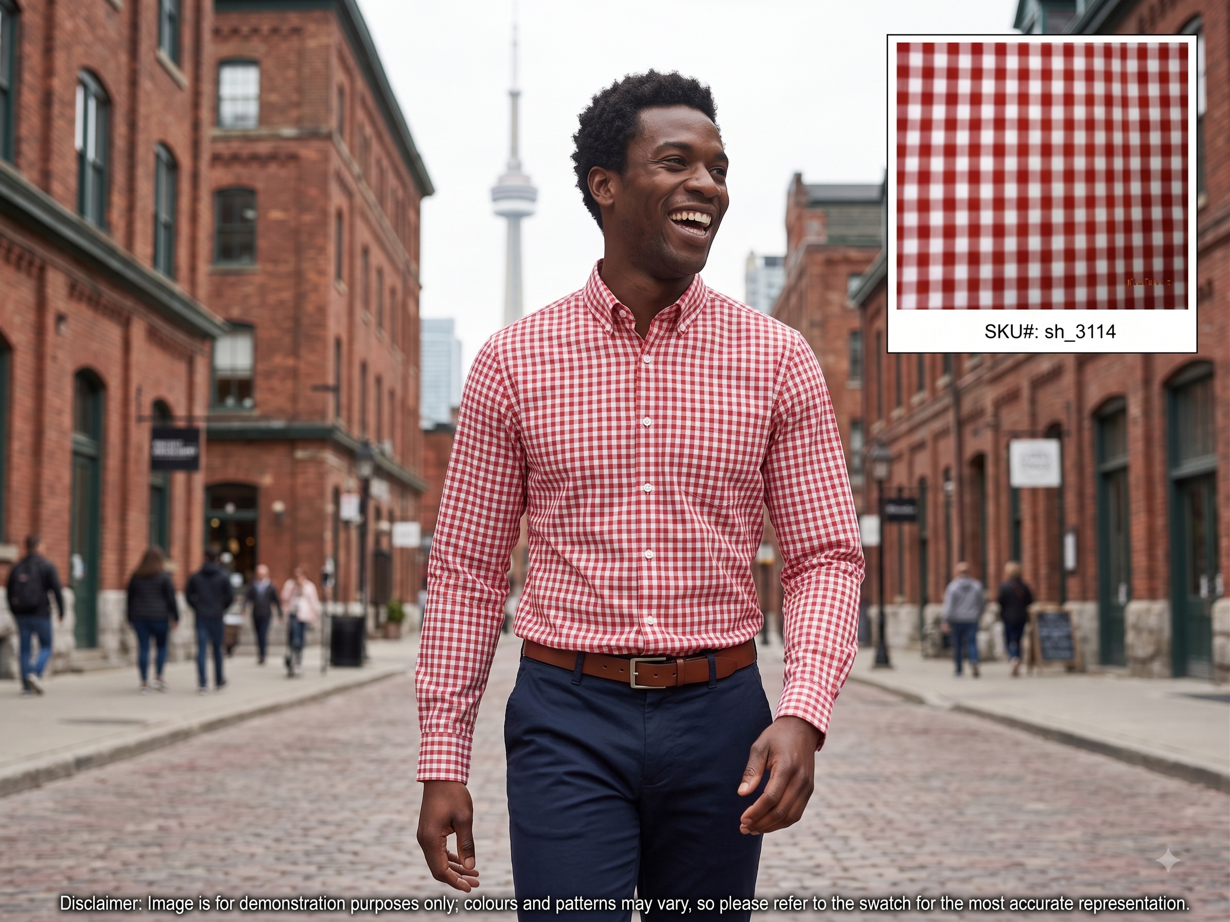White Red Check Cotton Shirting