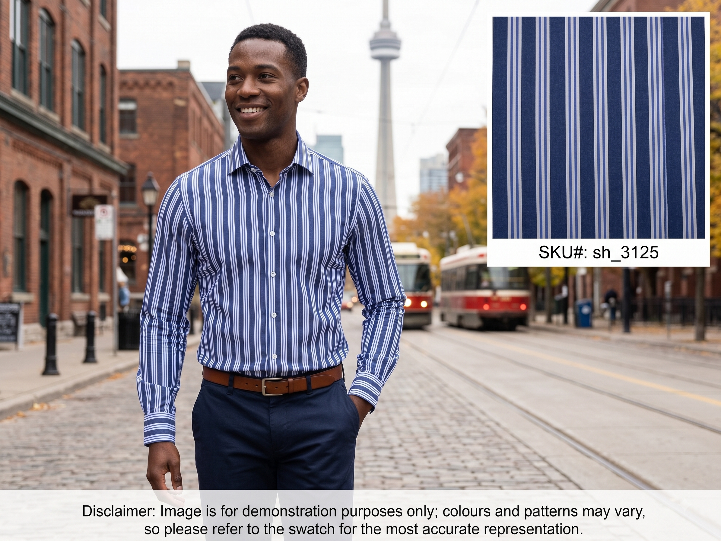 Blue White Stripe Cotton Dresses Shirting