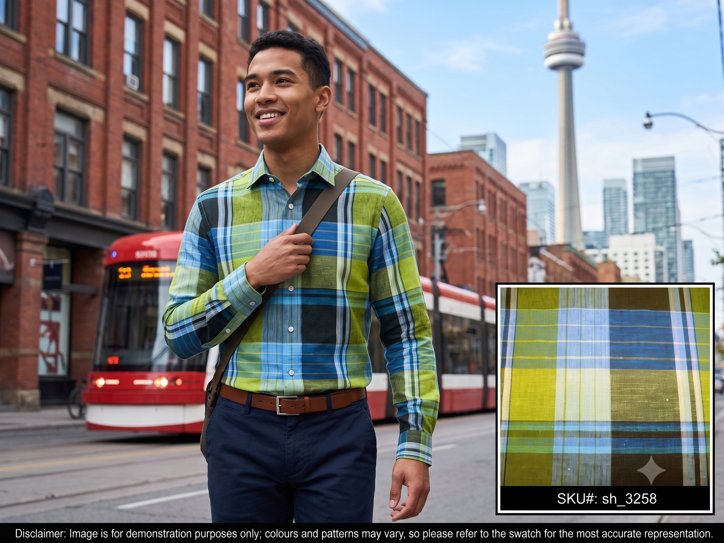 Multicolour Plaid Linen Cotton Shirting