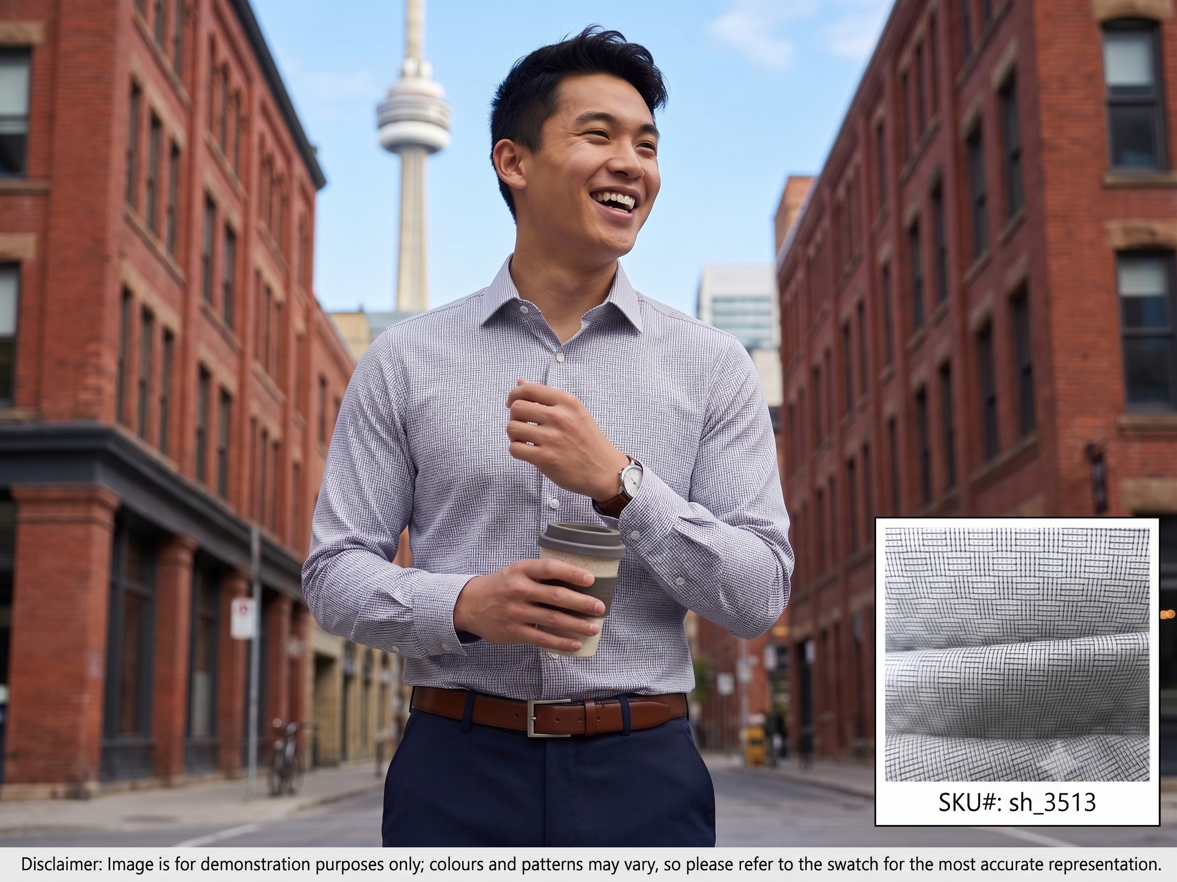 Grey White Geometric Egyptian Cotton Shirting