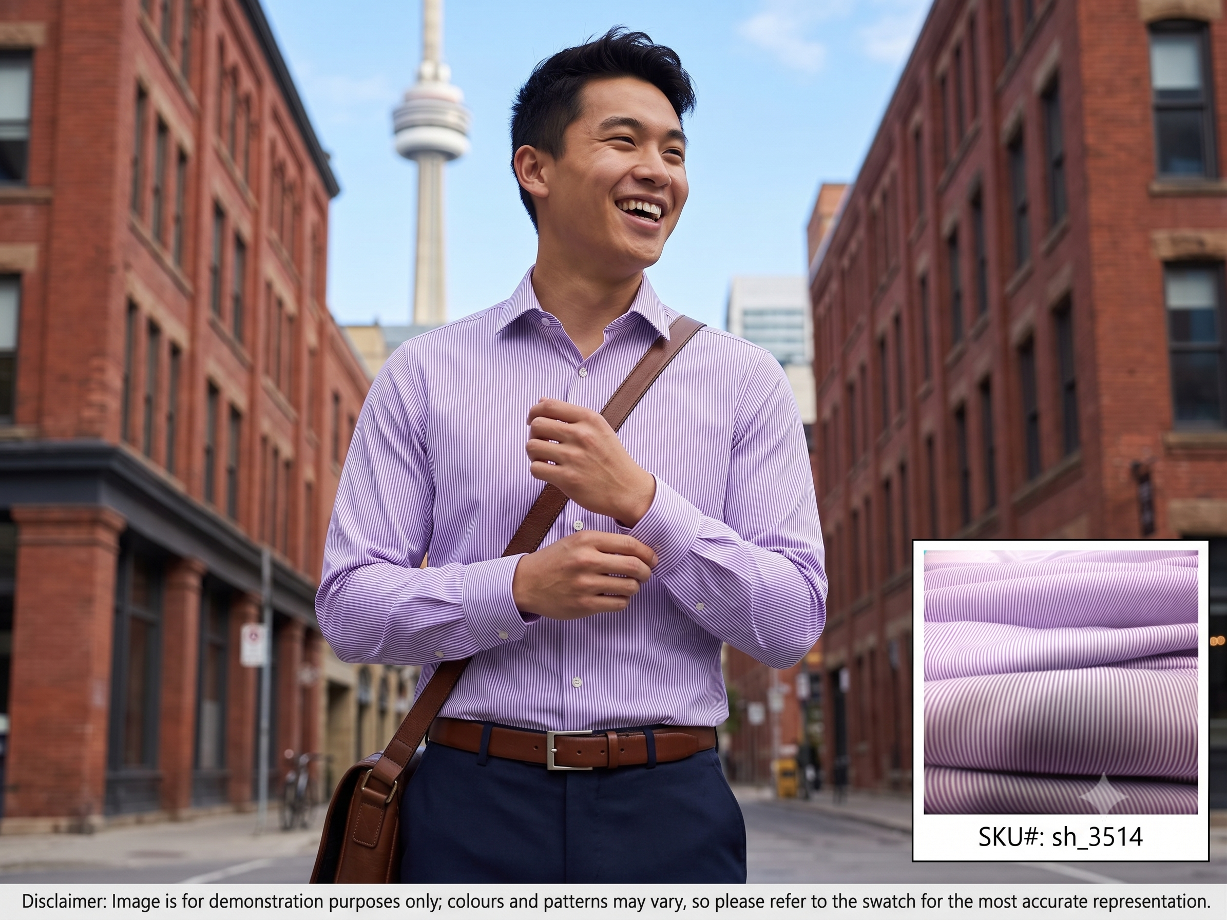 White Purple Stripe Egyptian Cotton Dresses Shirting