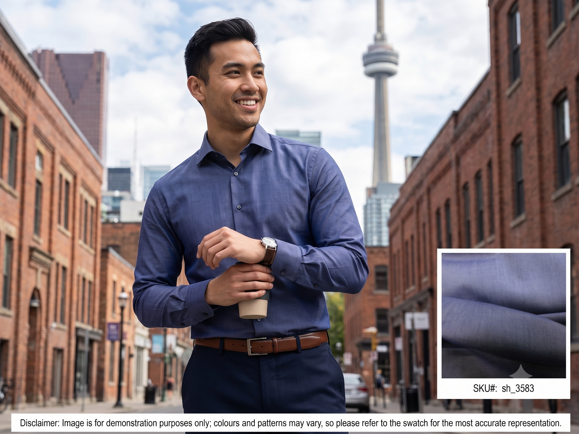 Blue Plain Cotton Shirting
