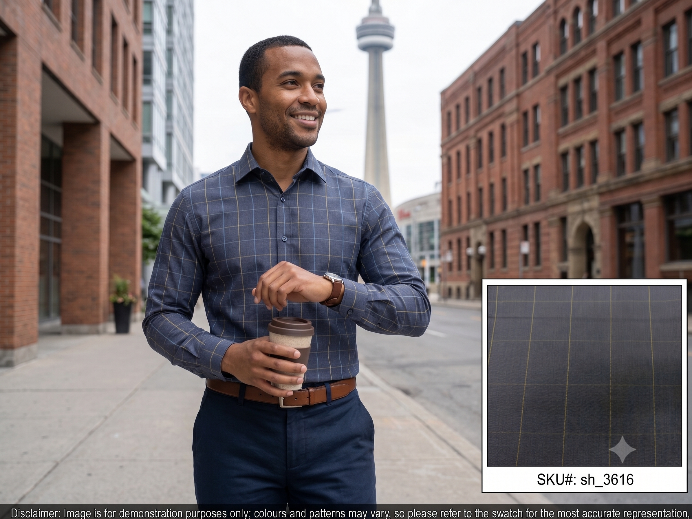 Grey Yellow Check Egyptian Cotton Shirting