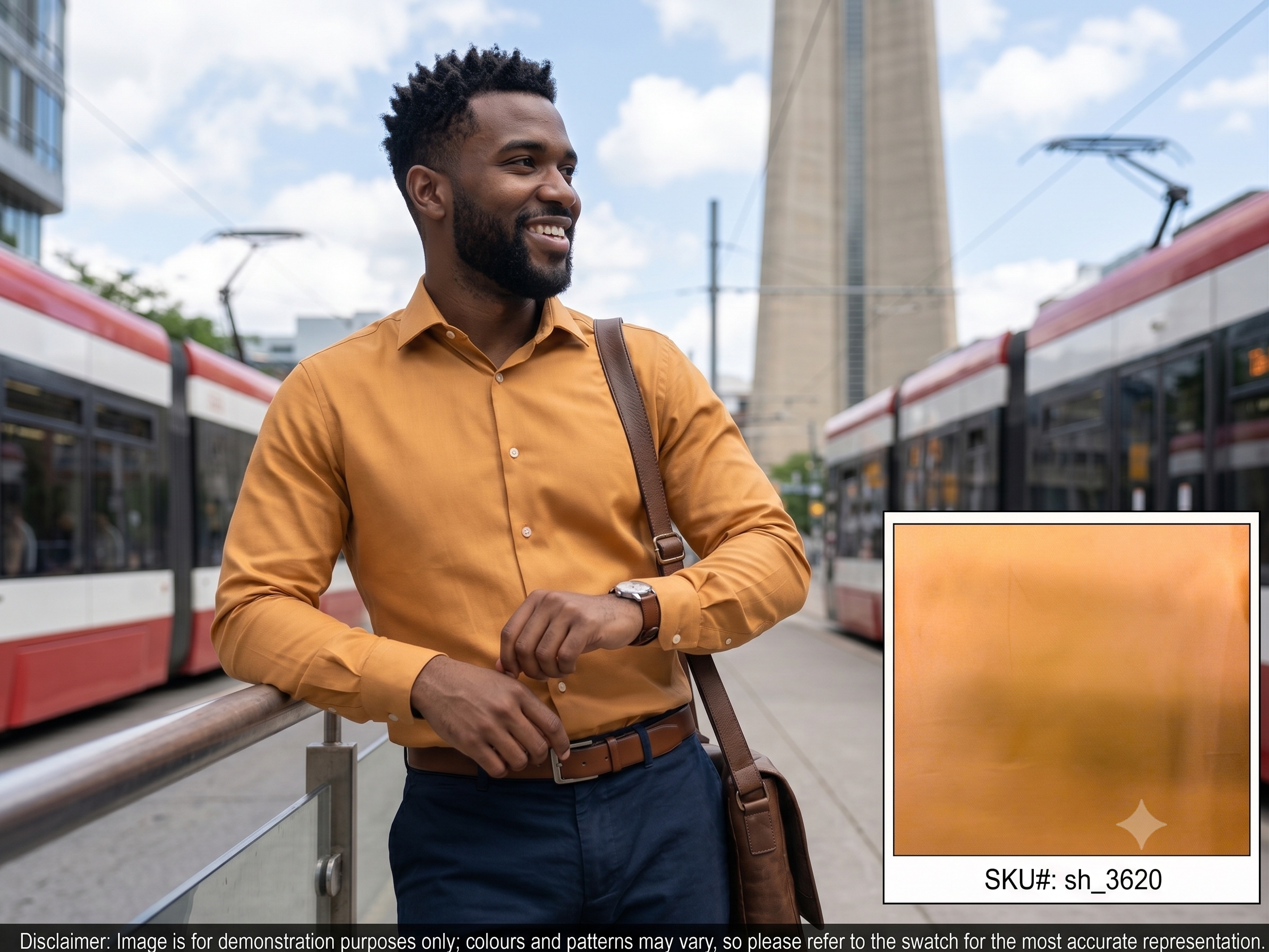 Yellow Gold Plain Egyptian Cotton Shirting