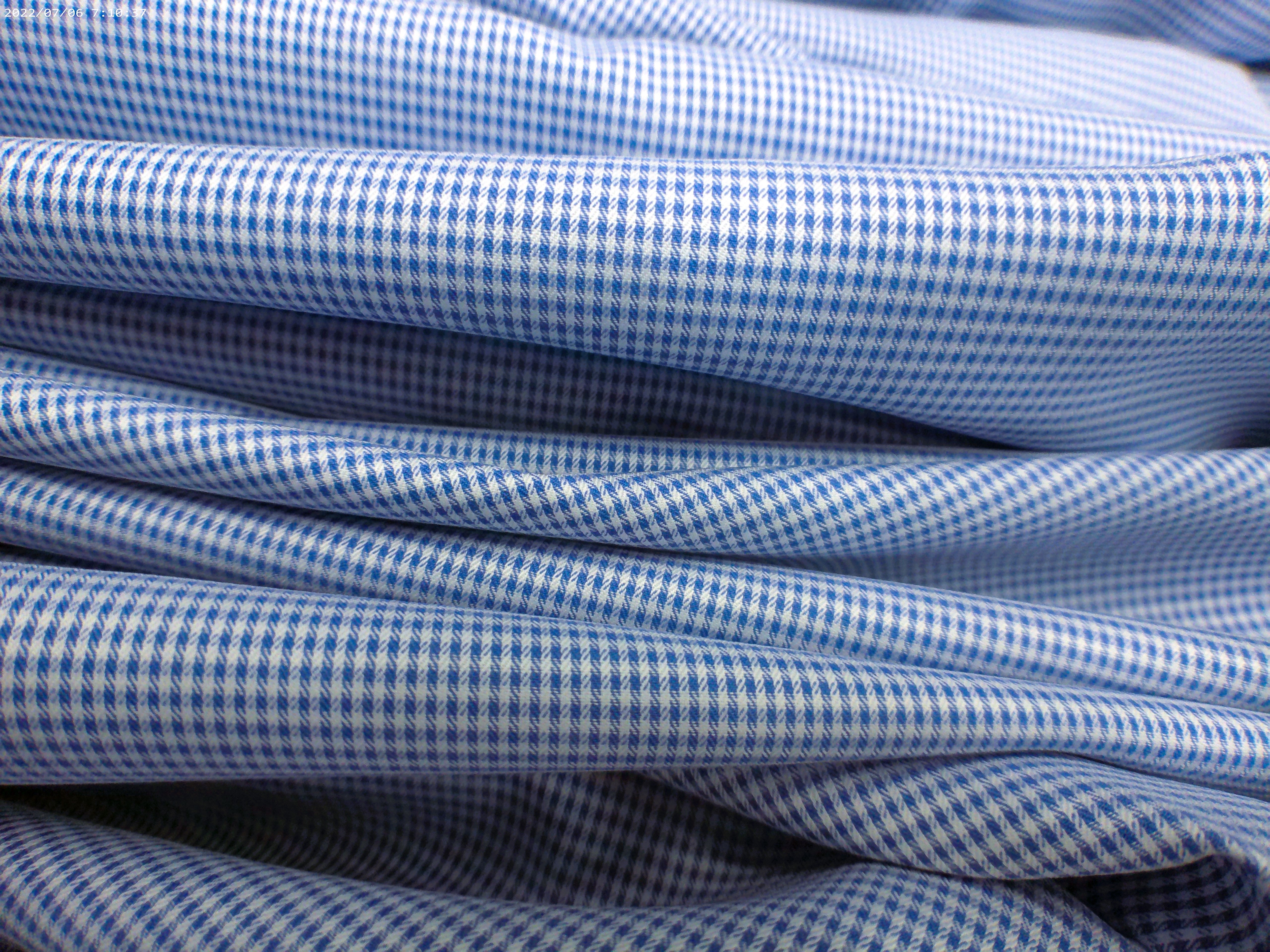 Blue White Check Cotton Dresses Shirting