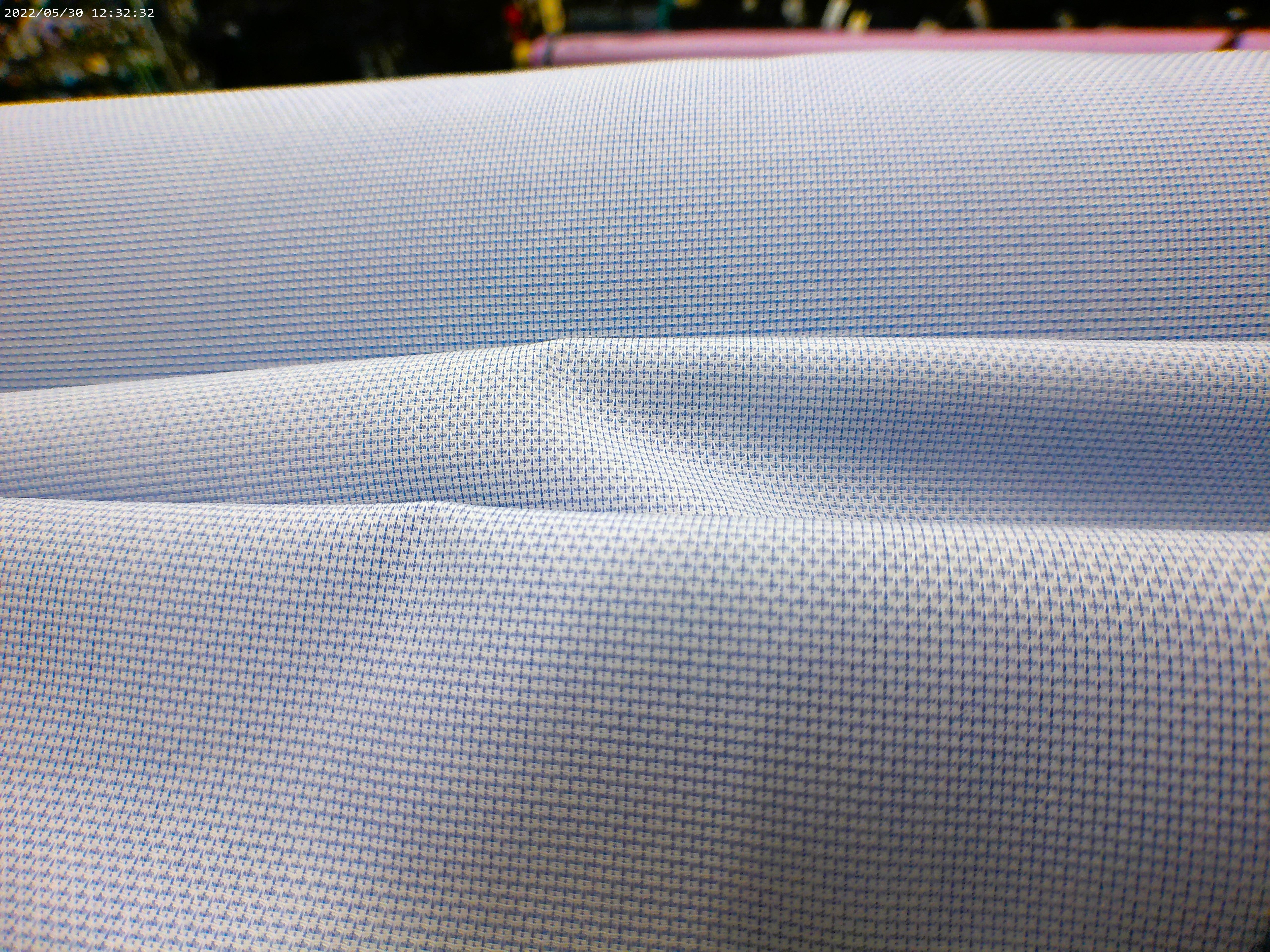 Blue White Plain Cotton Dresses Shirting
