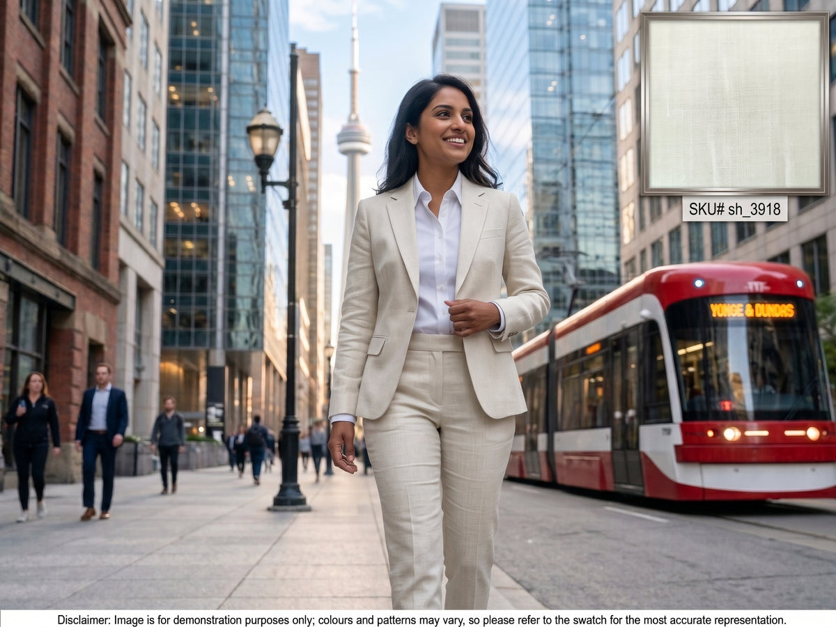 White Plain Linen Suiting