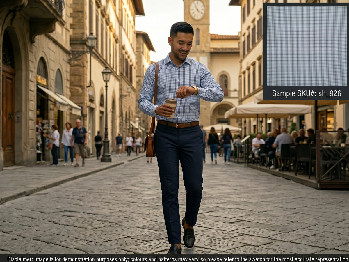 Multicolour Micro Check Cotton Shirting