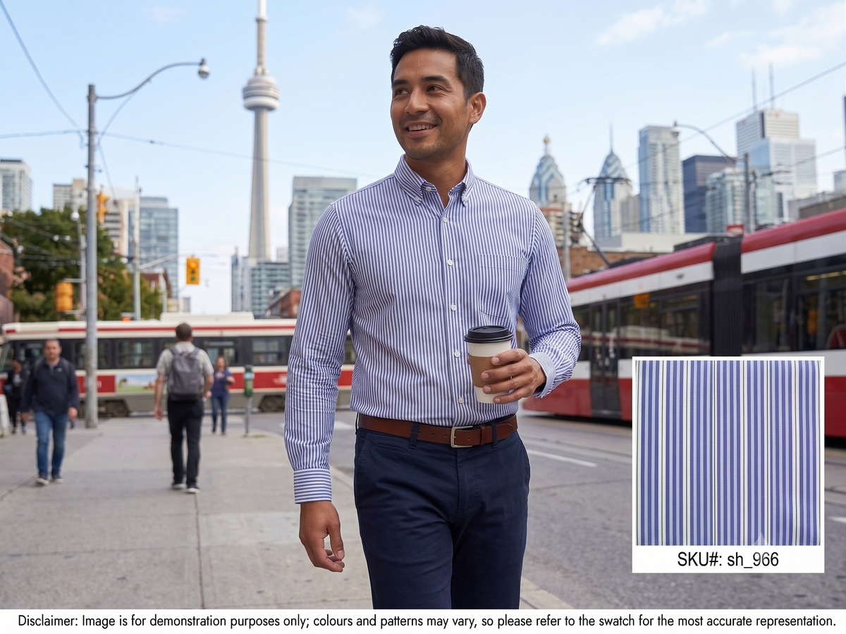 Man with Multicolour Stripe Cotton Shirting