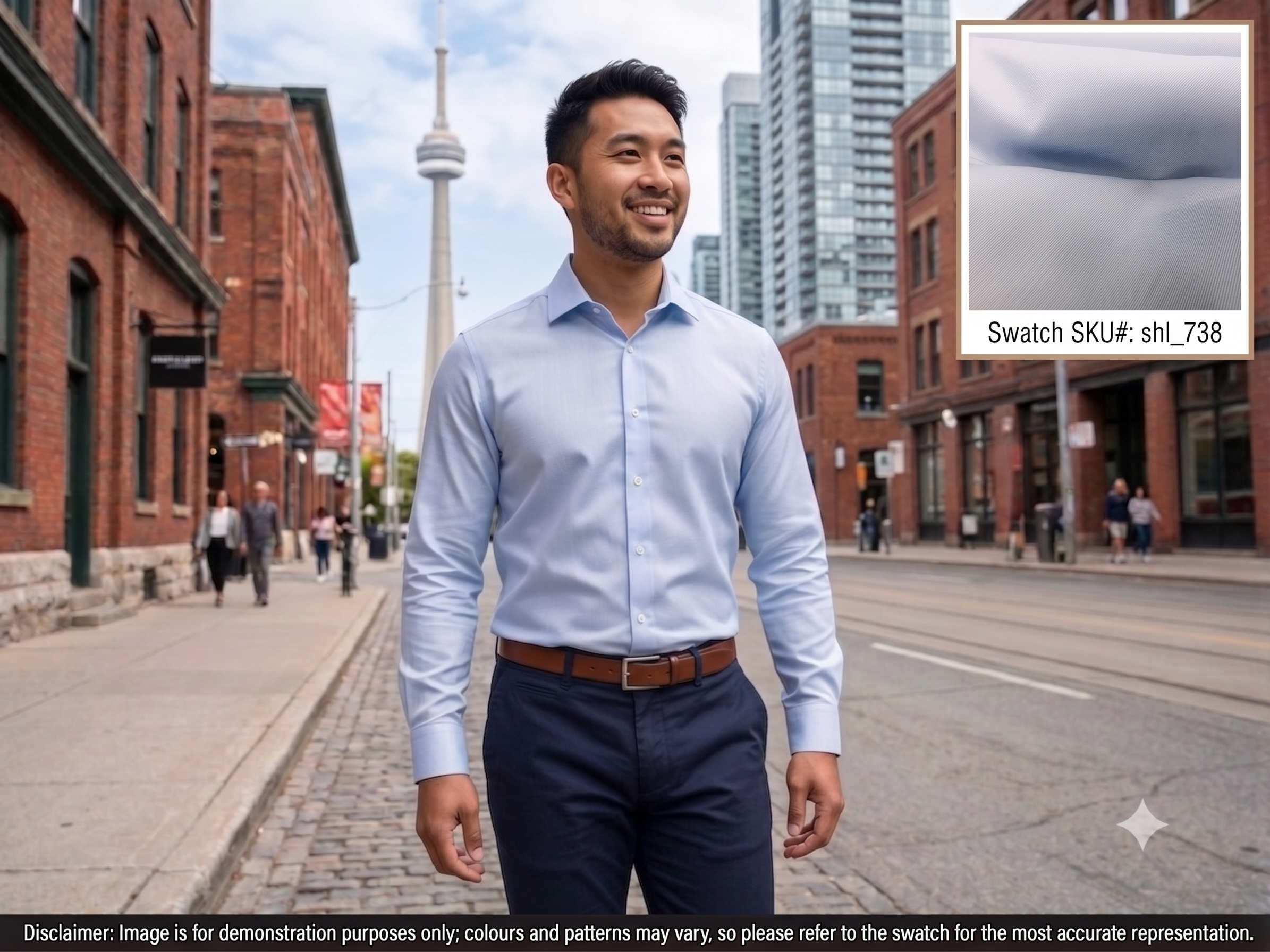 Man with Sky Blue Plain Egyptian Cotton Dresses Shirting