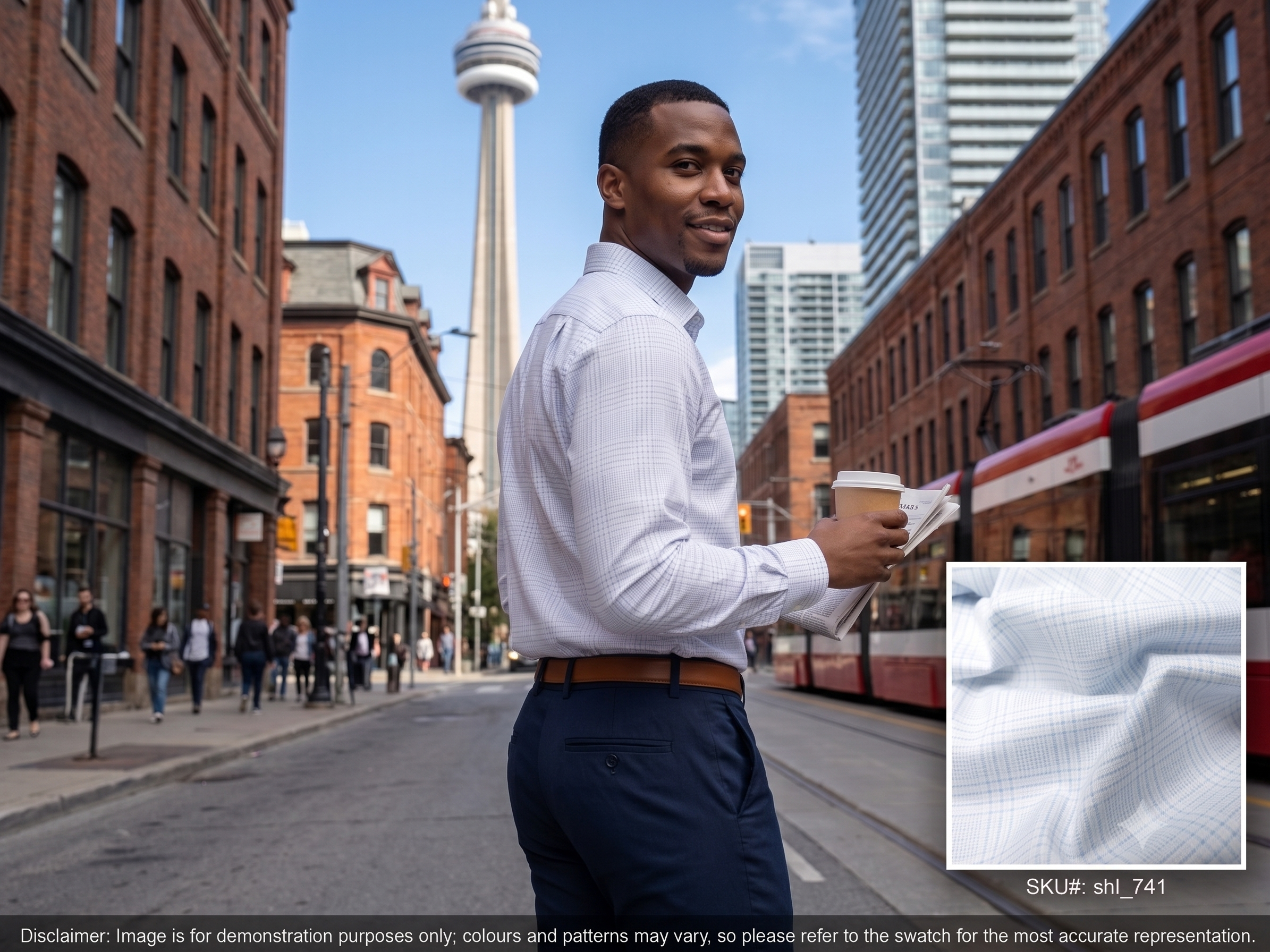 Blue White Check Cotton Shirting
