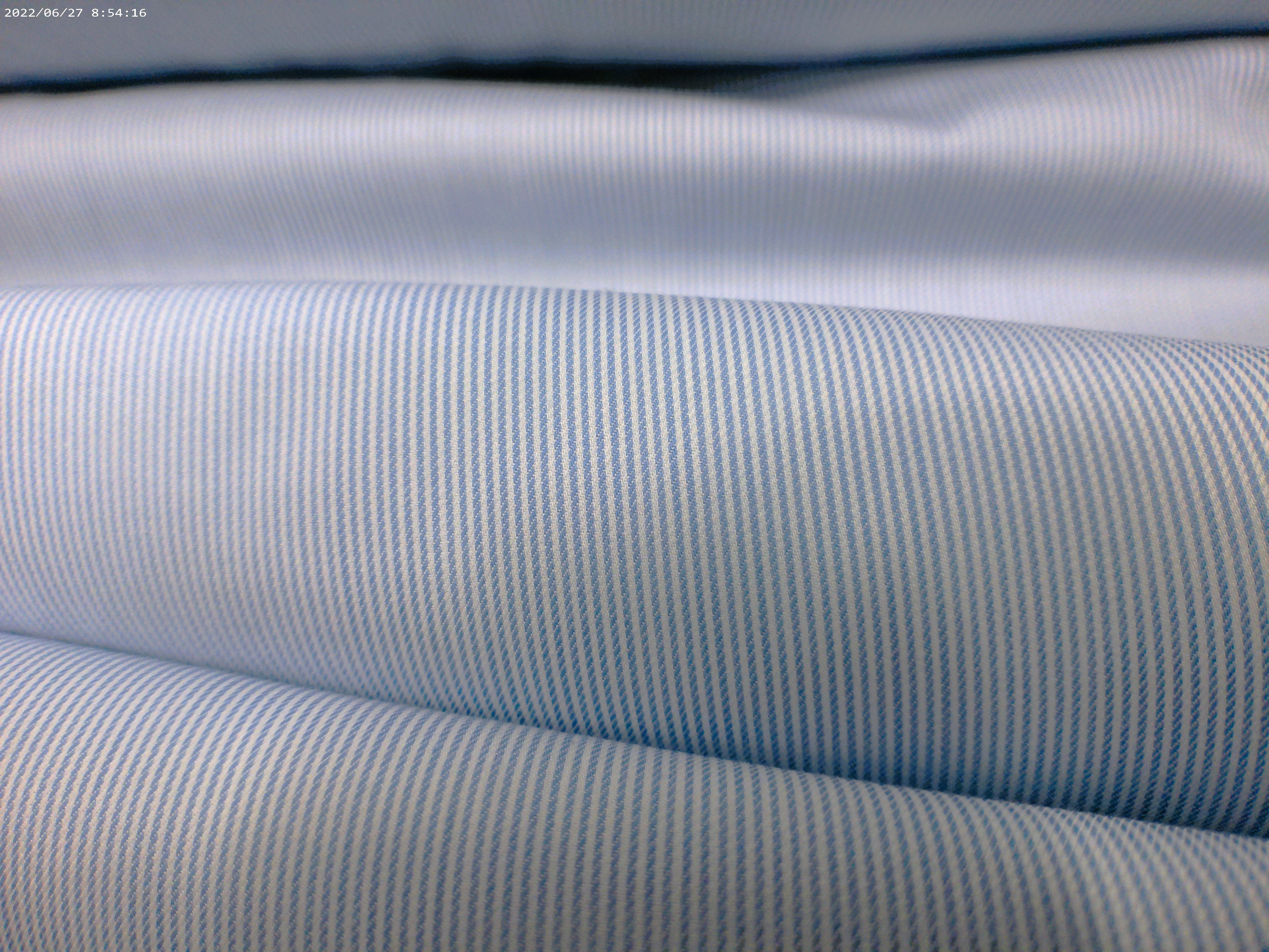 Sky Blue White Stripe Cotton Dresses Shirting