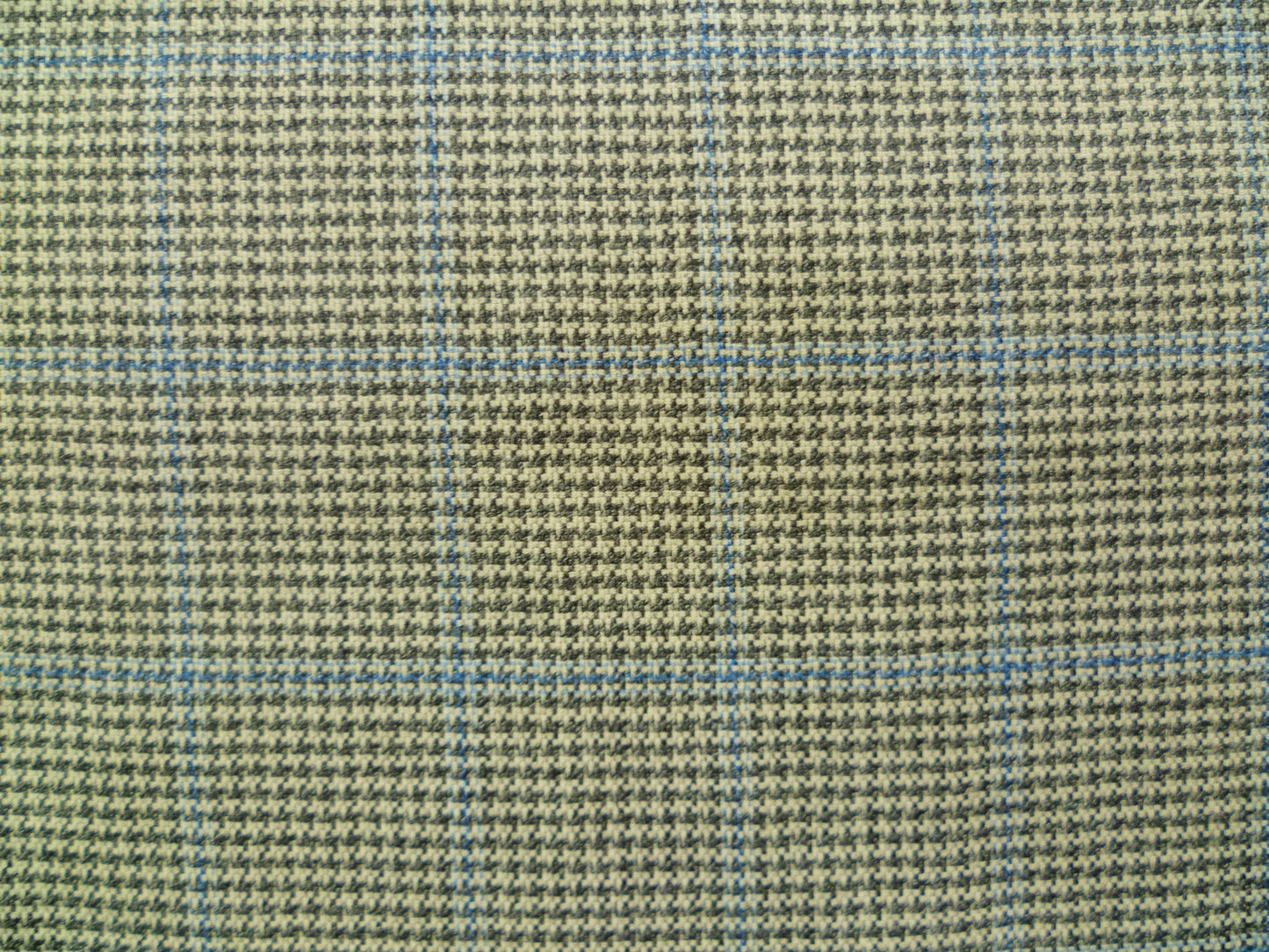 White, Grey and Blue Overchecked Wool