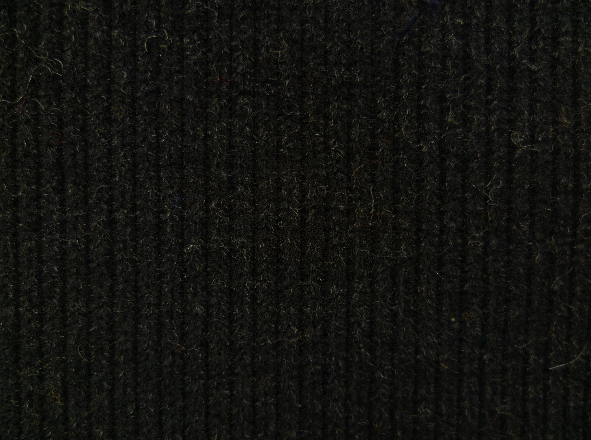 Pewter Black Ribbed Wool