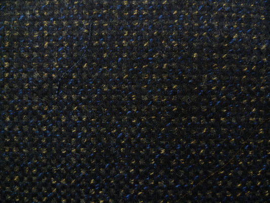 Navy, Metallic Blue and Beige Pindot Wool