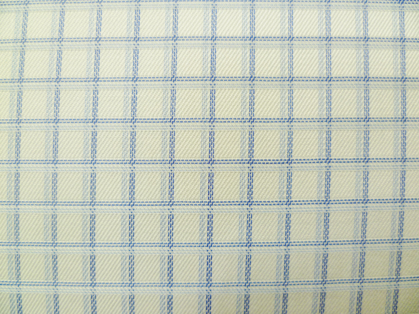Navy, Baby Blue and White Checked Cotton