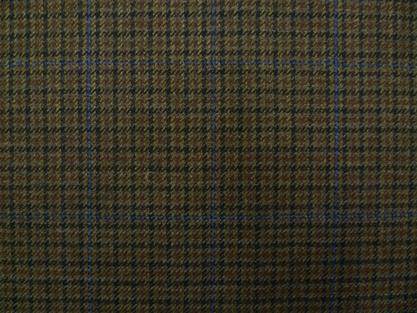 Moss-Brown, Black, Blue Overchecked Wool
