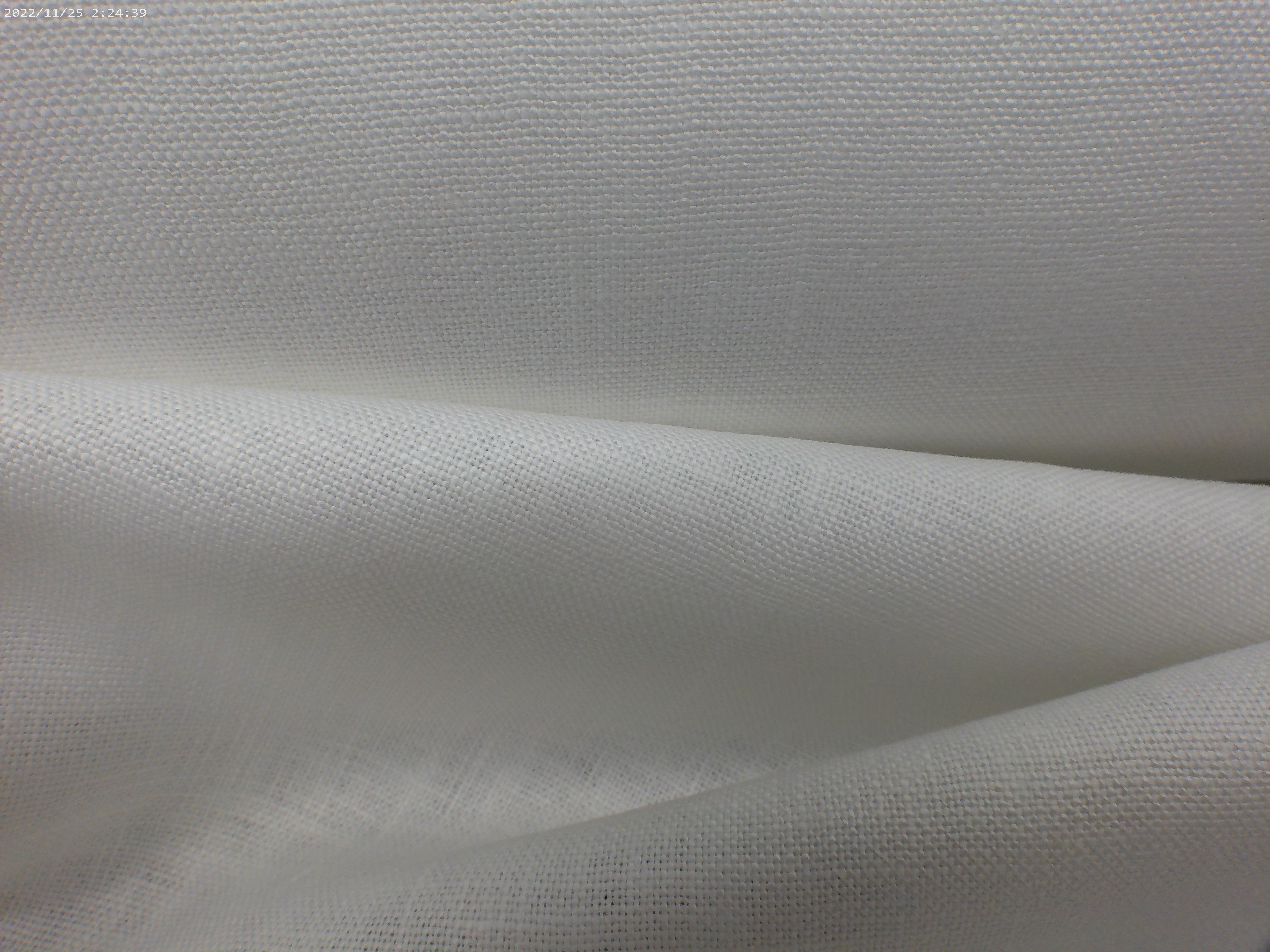 White Basket weave twilled Linen