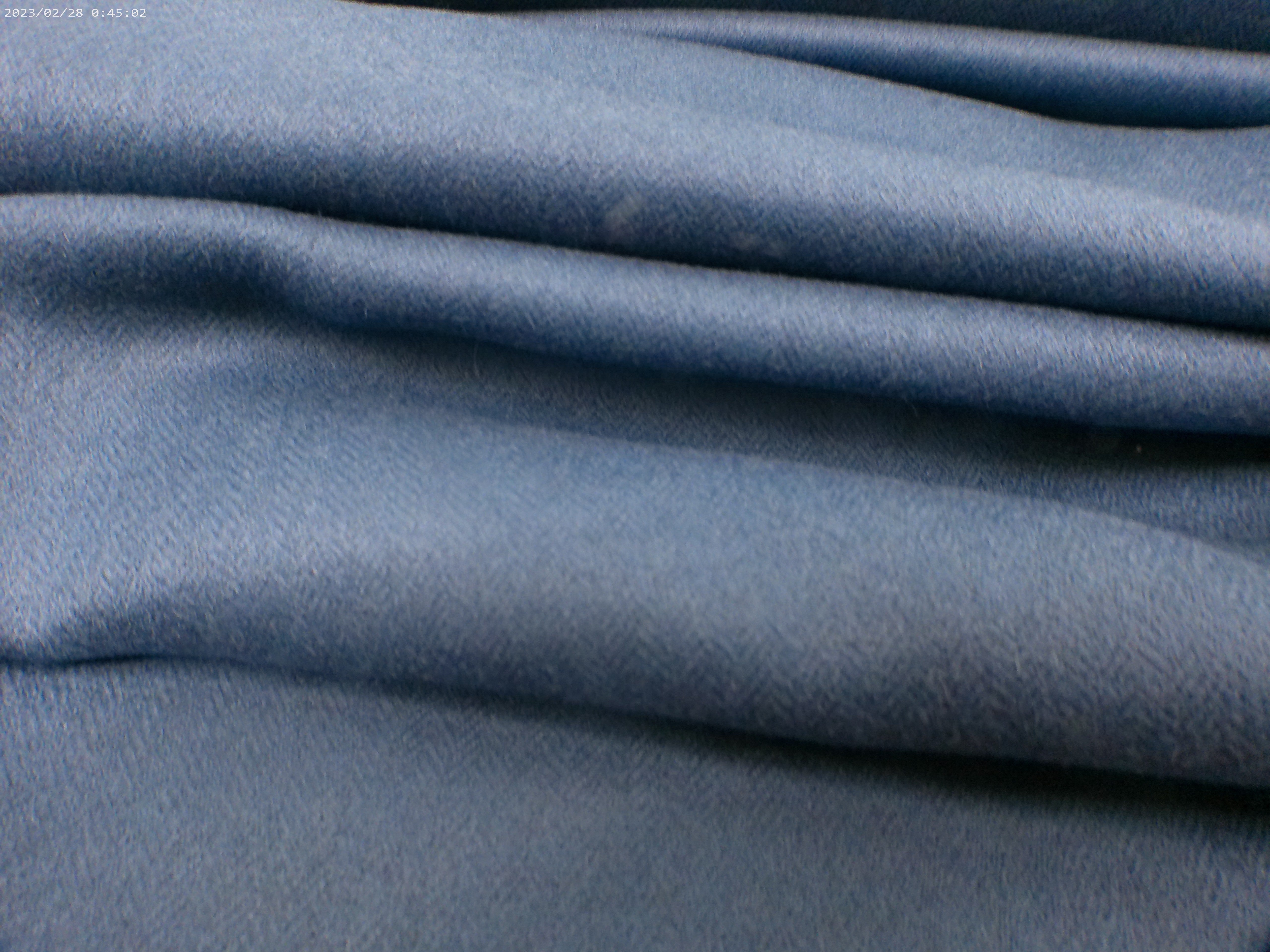 Aegean Blue Herringbone Cashmere Blazer