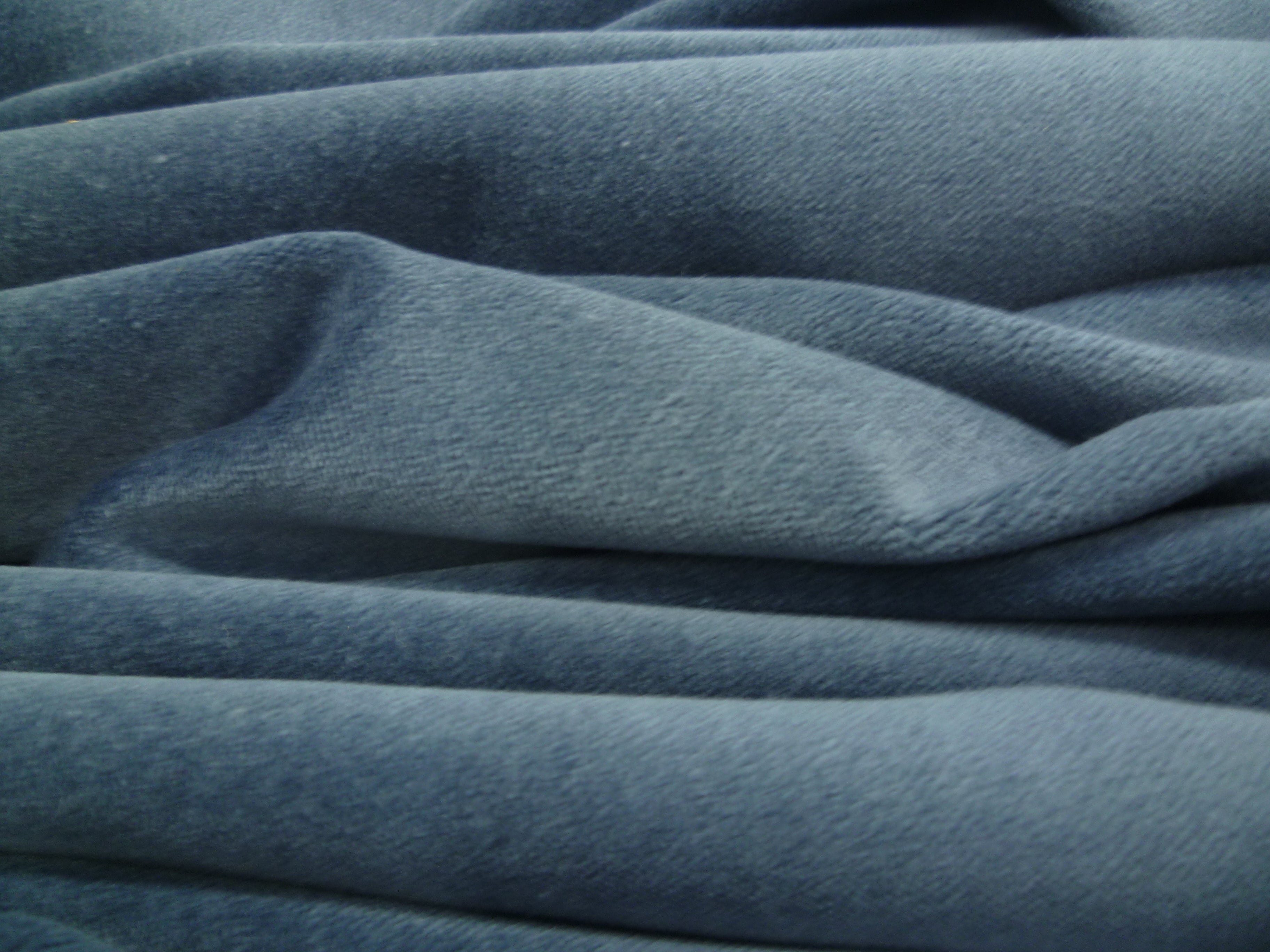 Aegean Blue Plain Cotton Velvet Blazer