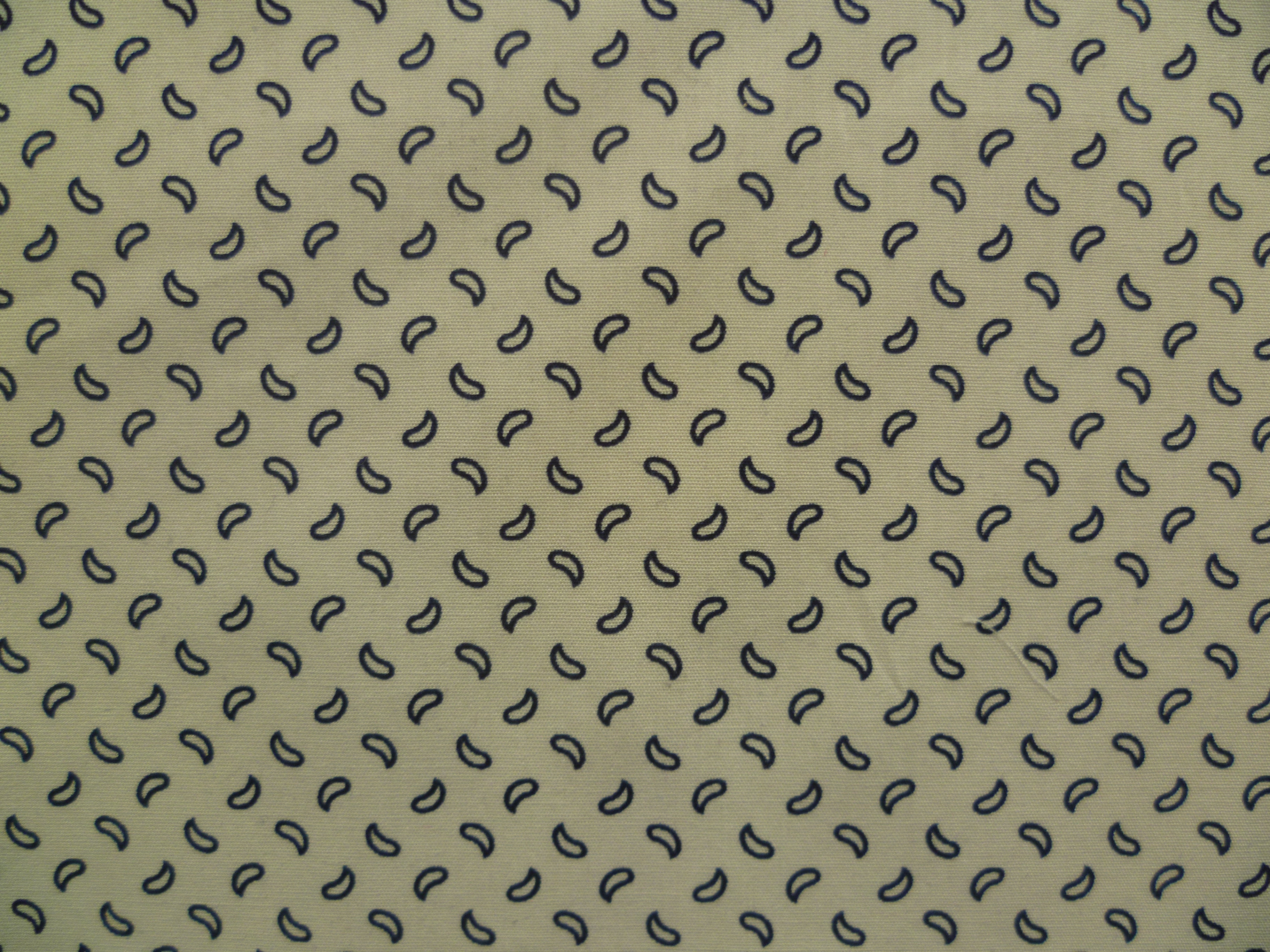 Beige Dark Blue Paisley Cotton Shirting