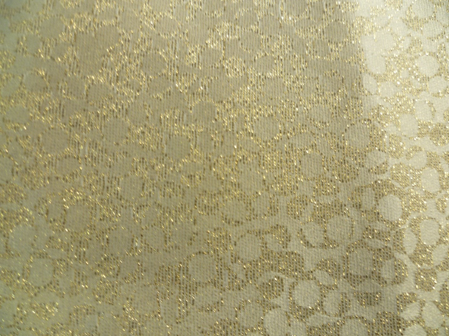 Biege Gold Floral Silk Viscose Suiting