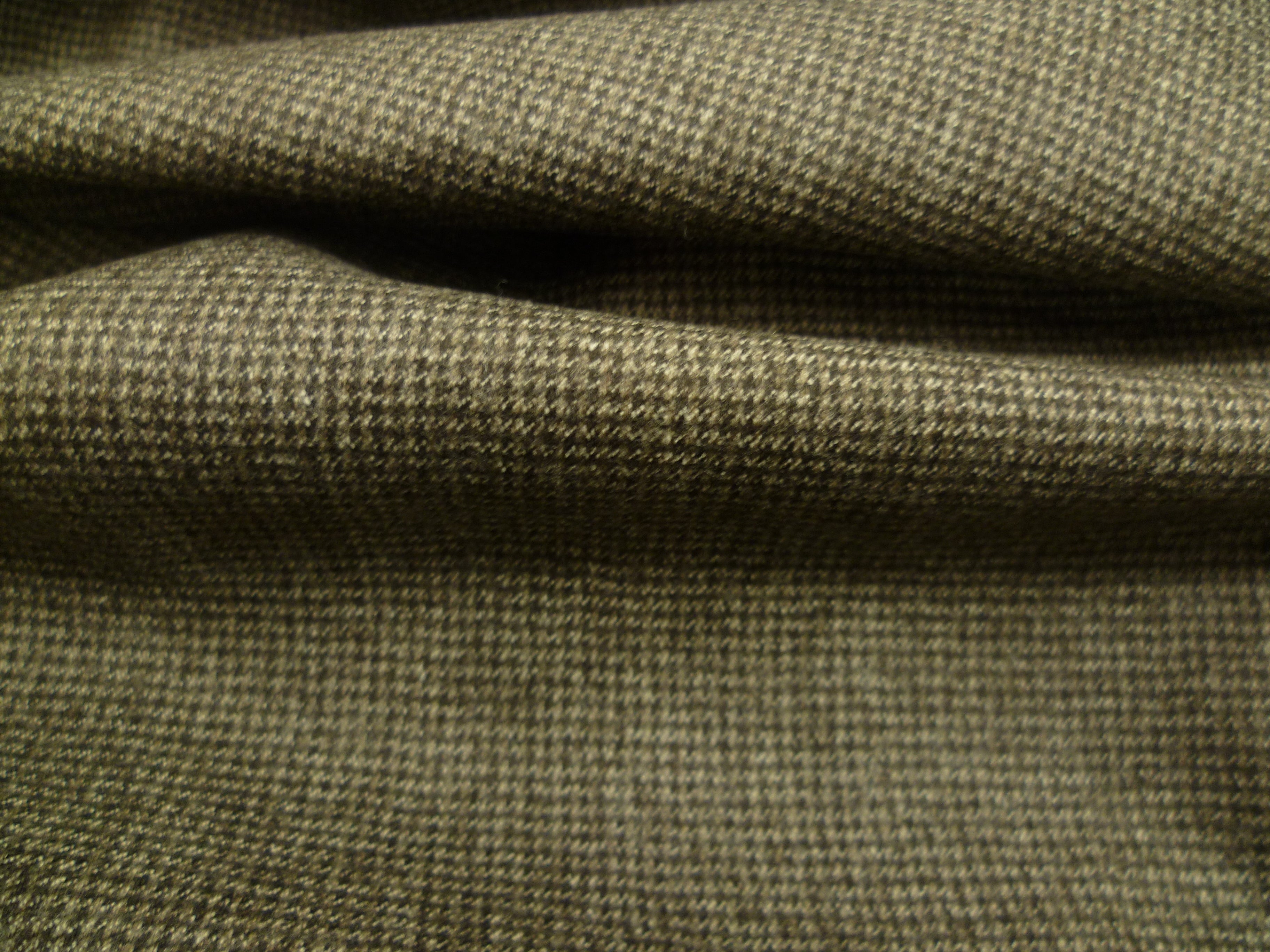 Black Brown Check Wool Blazer Suiting