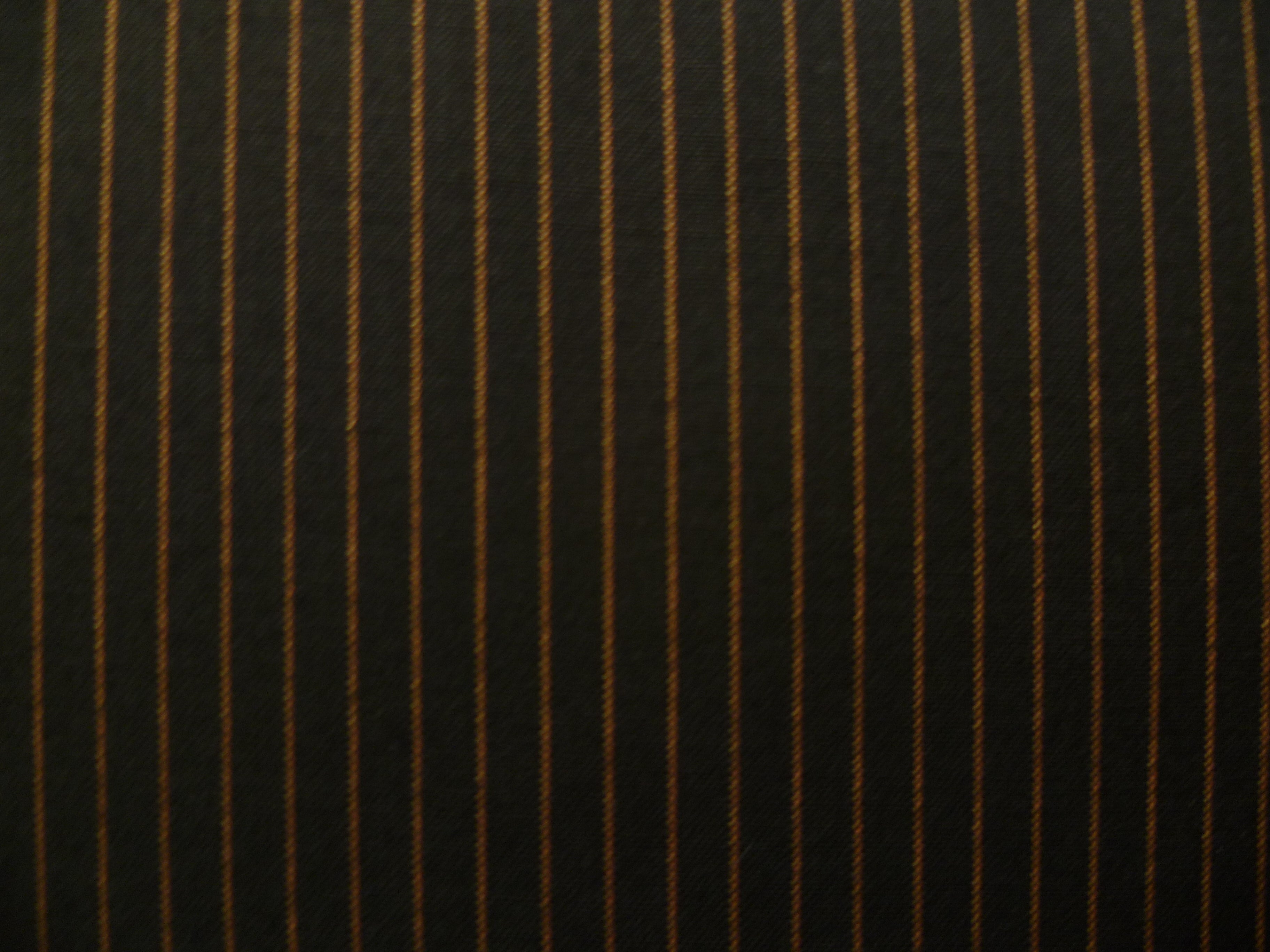 Black Gold Stripe Wool Suiting