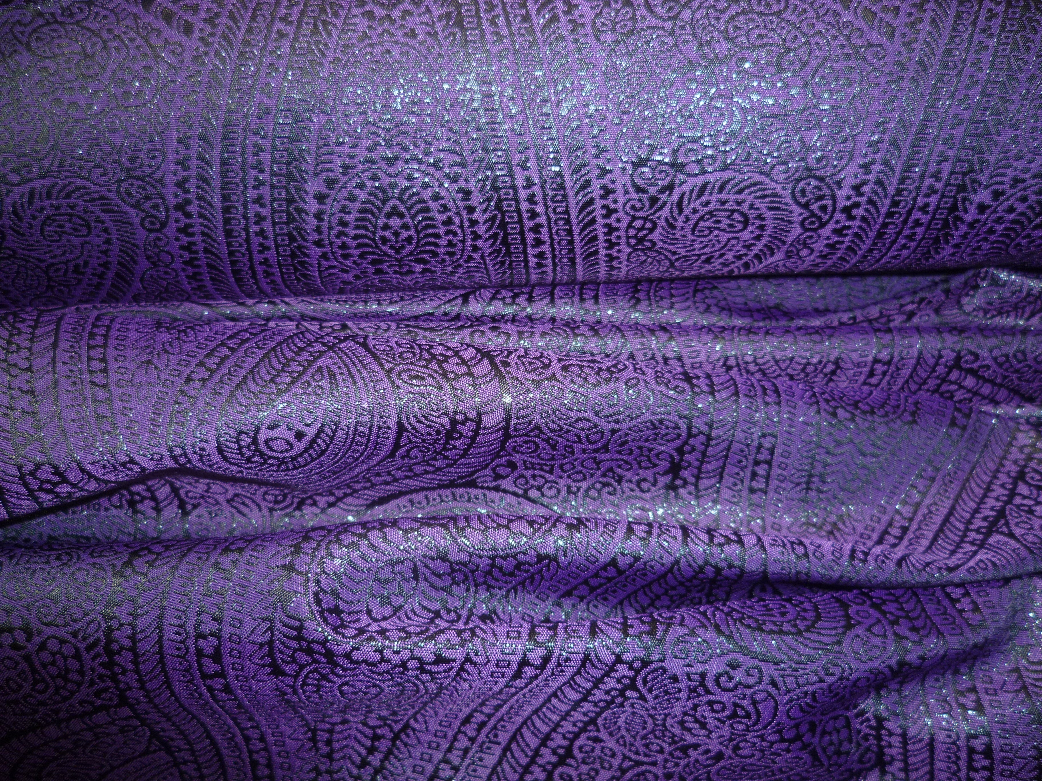 Black Purple Paisley Silk Rayon Blazer