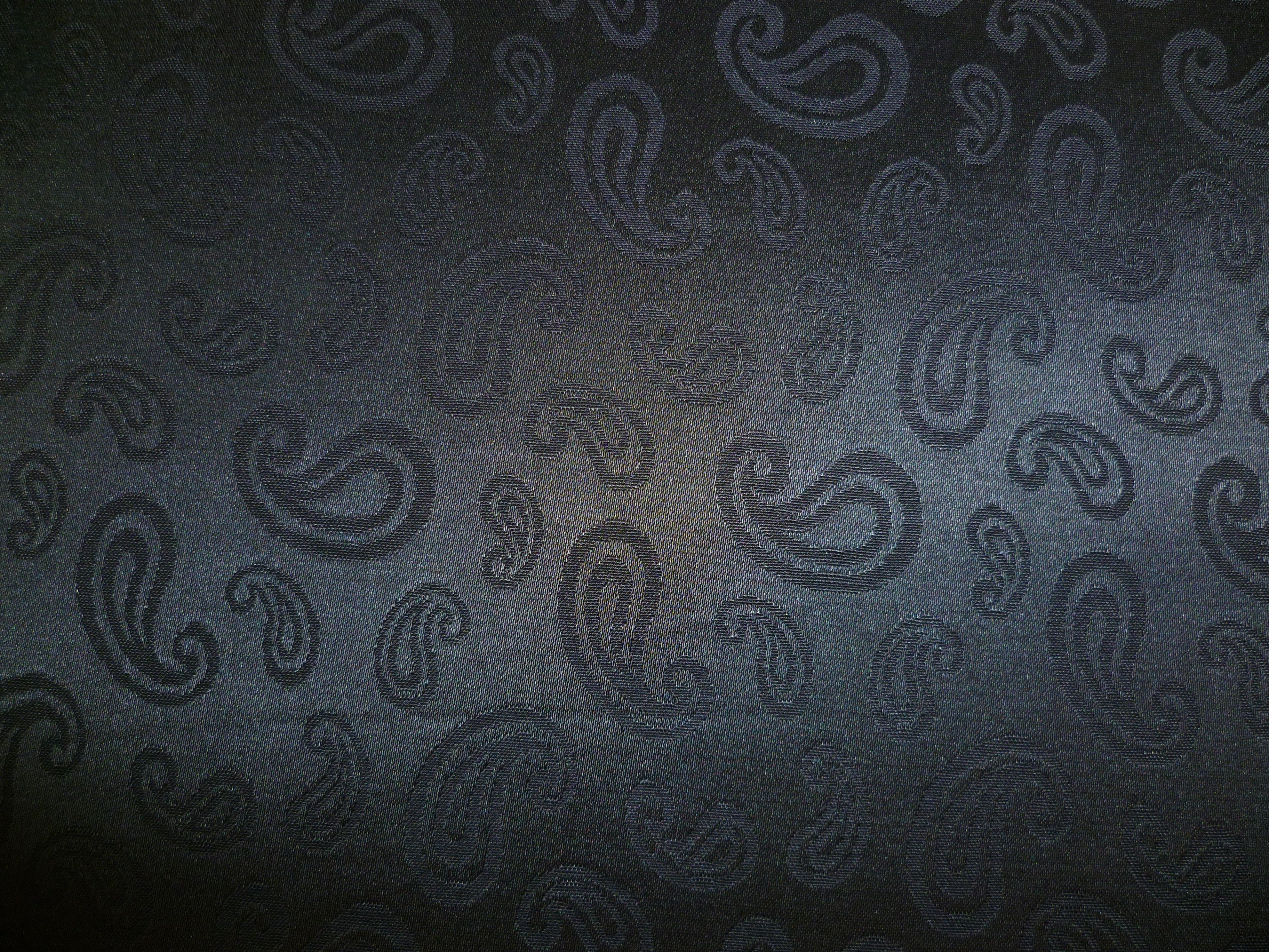 Black Tone Paisley Wool Formal Suiting