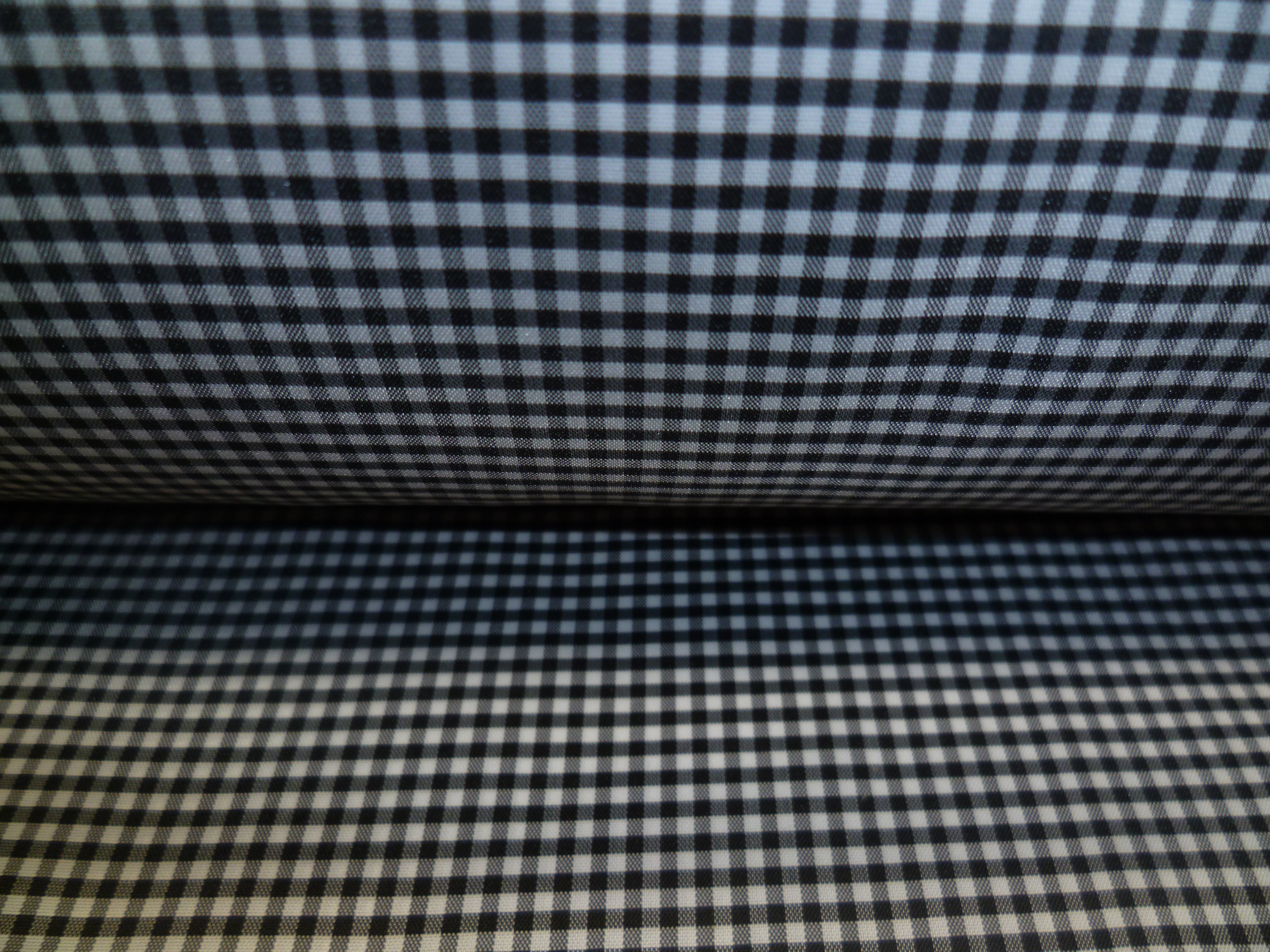 Black White Check Italian Polyester Lining