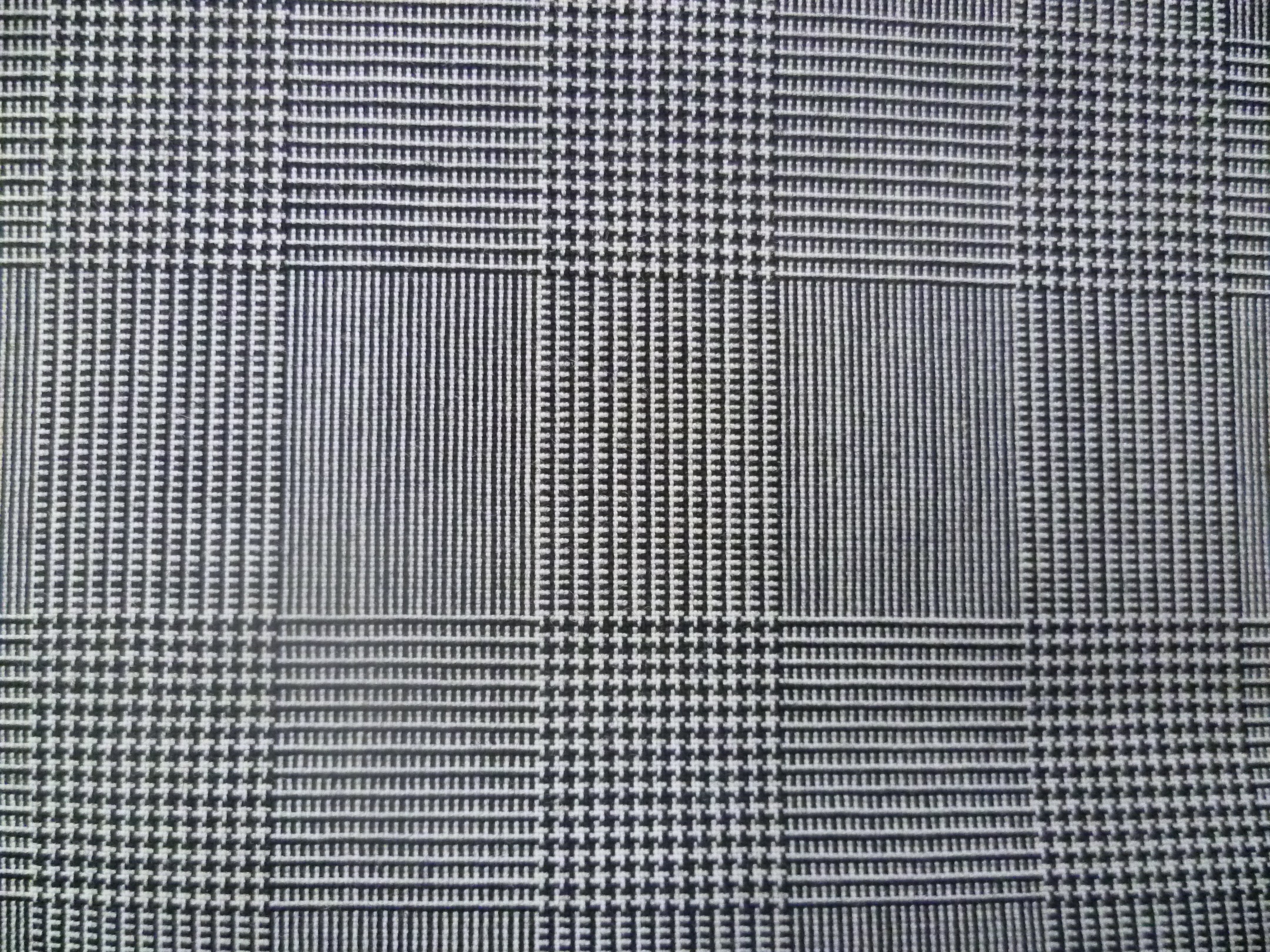 Black White Check Wool Blazer Suiting