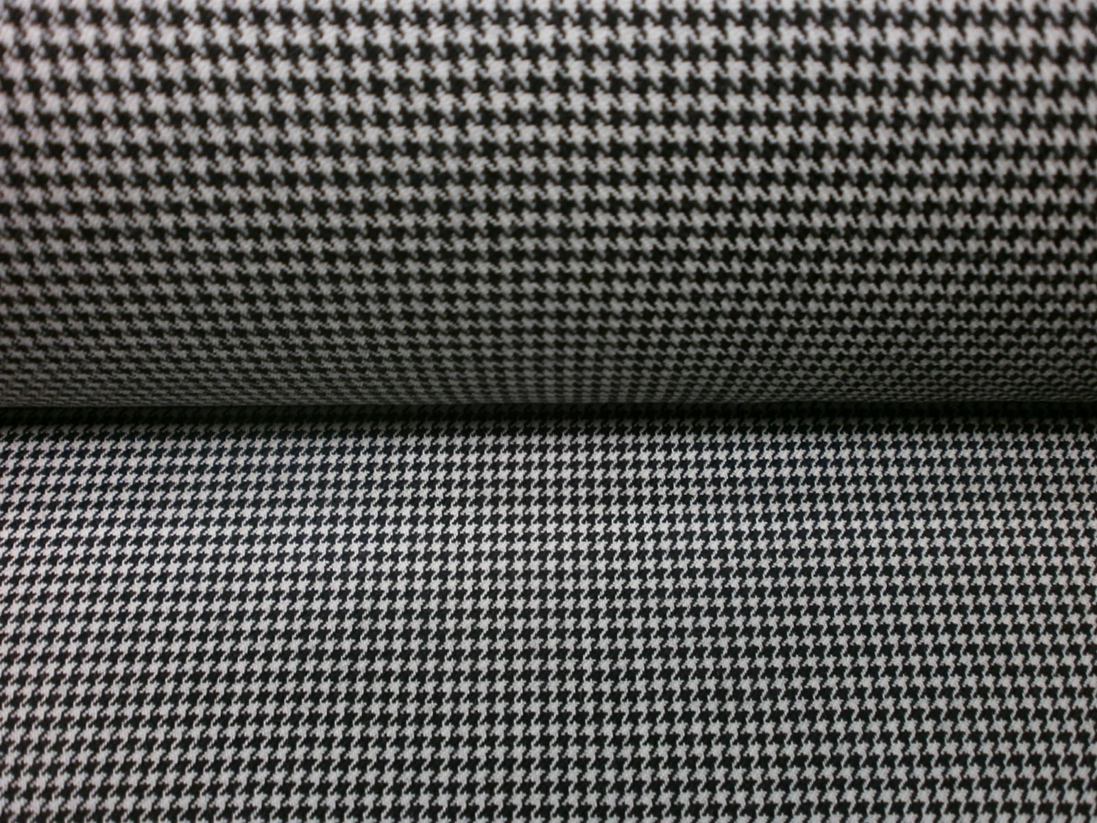 Black White Houndstooth Wool Blazer Suiting