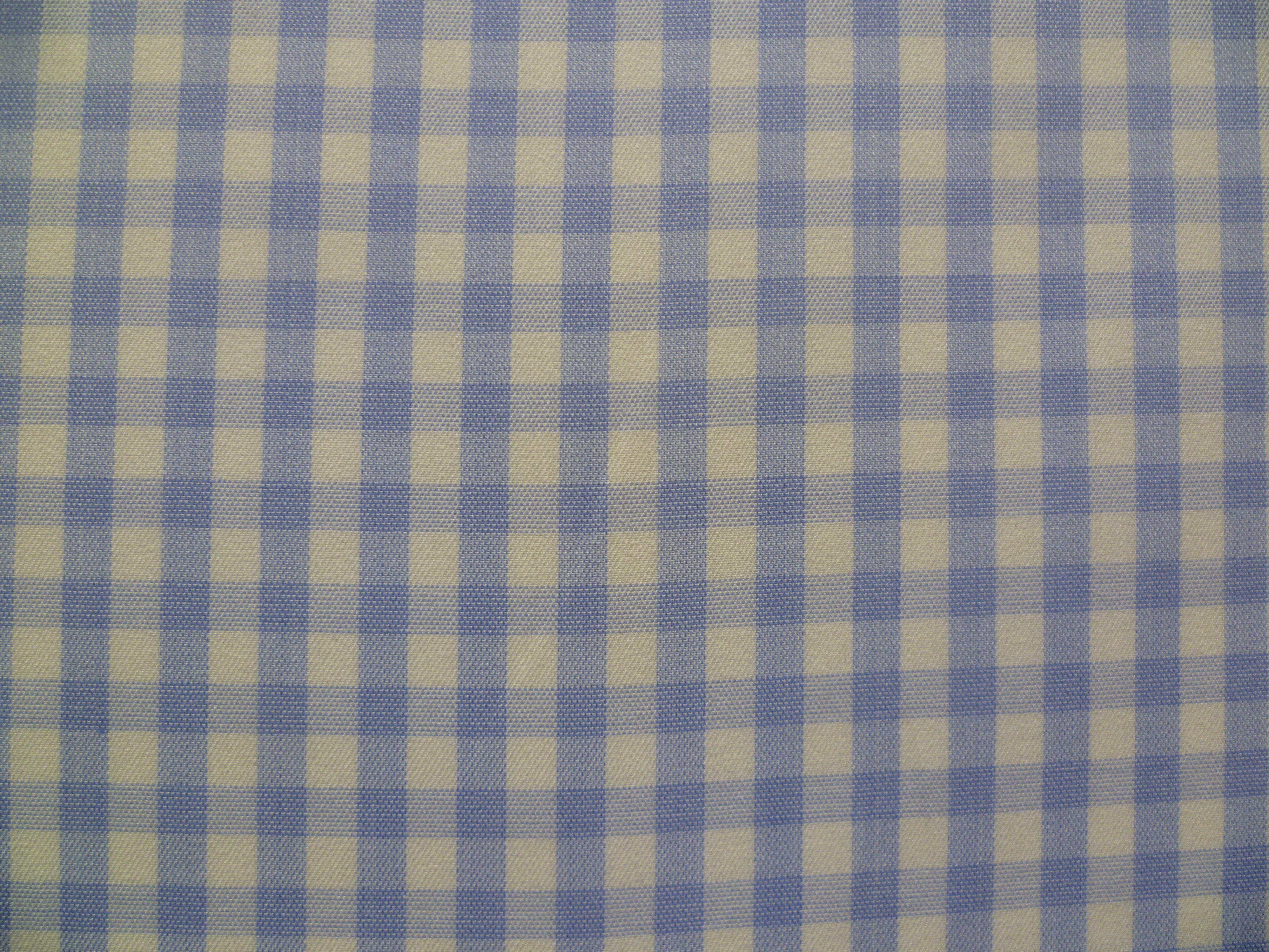 Blue Cream Check Cotton Shirting