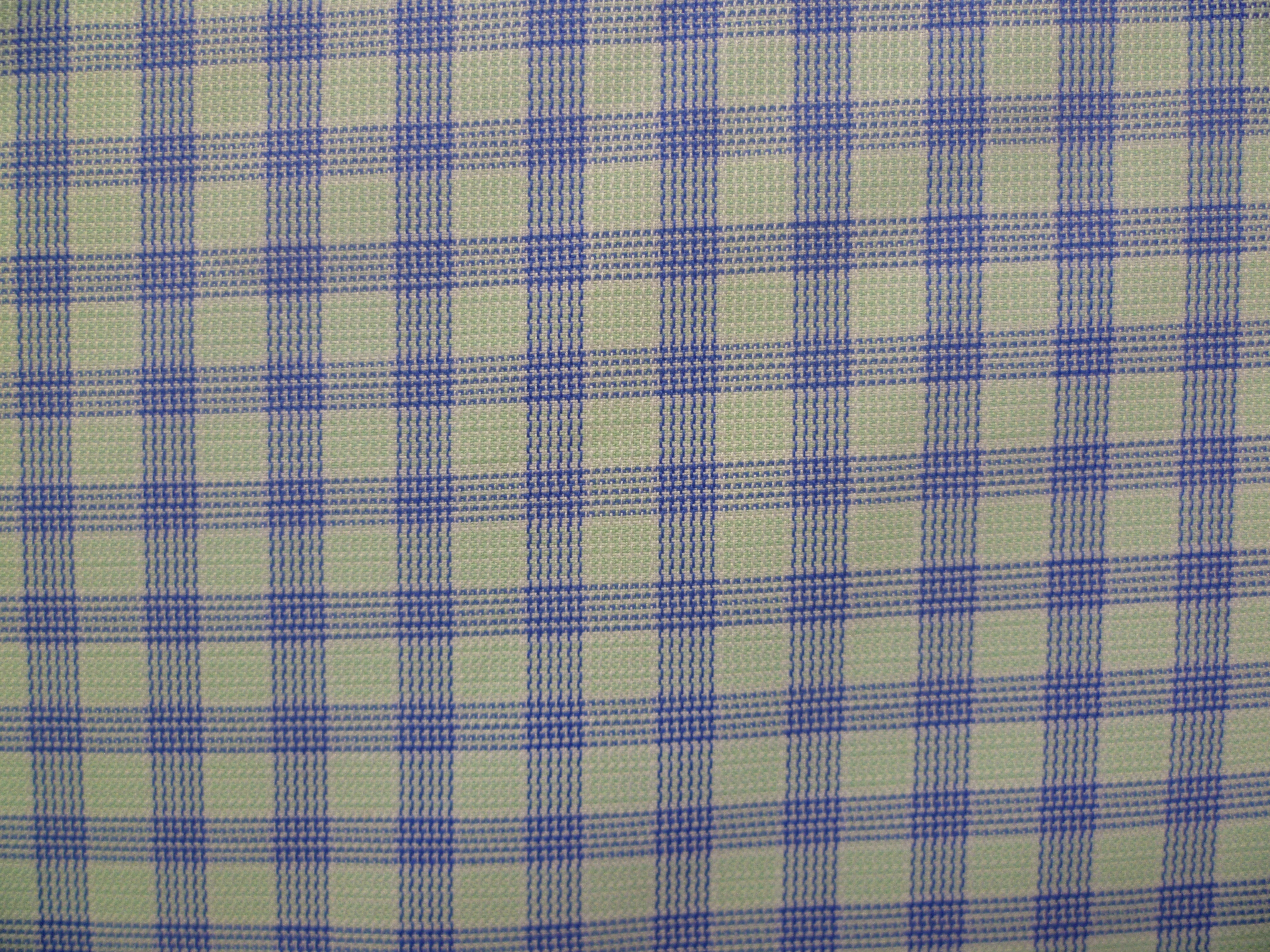 Blue Green Check Egyptian Cotton Shirting