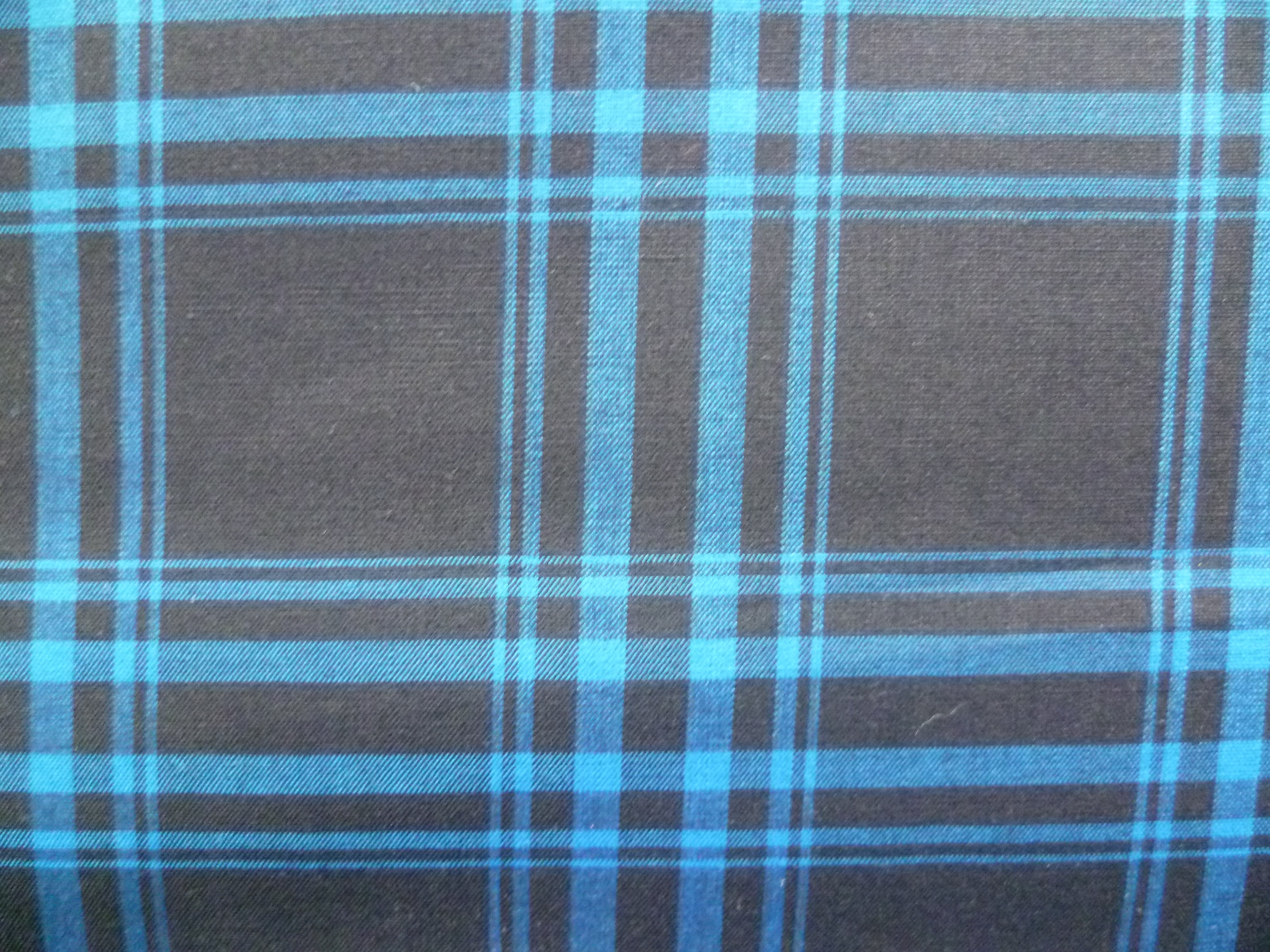 Blue Grey Plaid Cotton Shirting