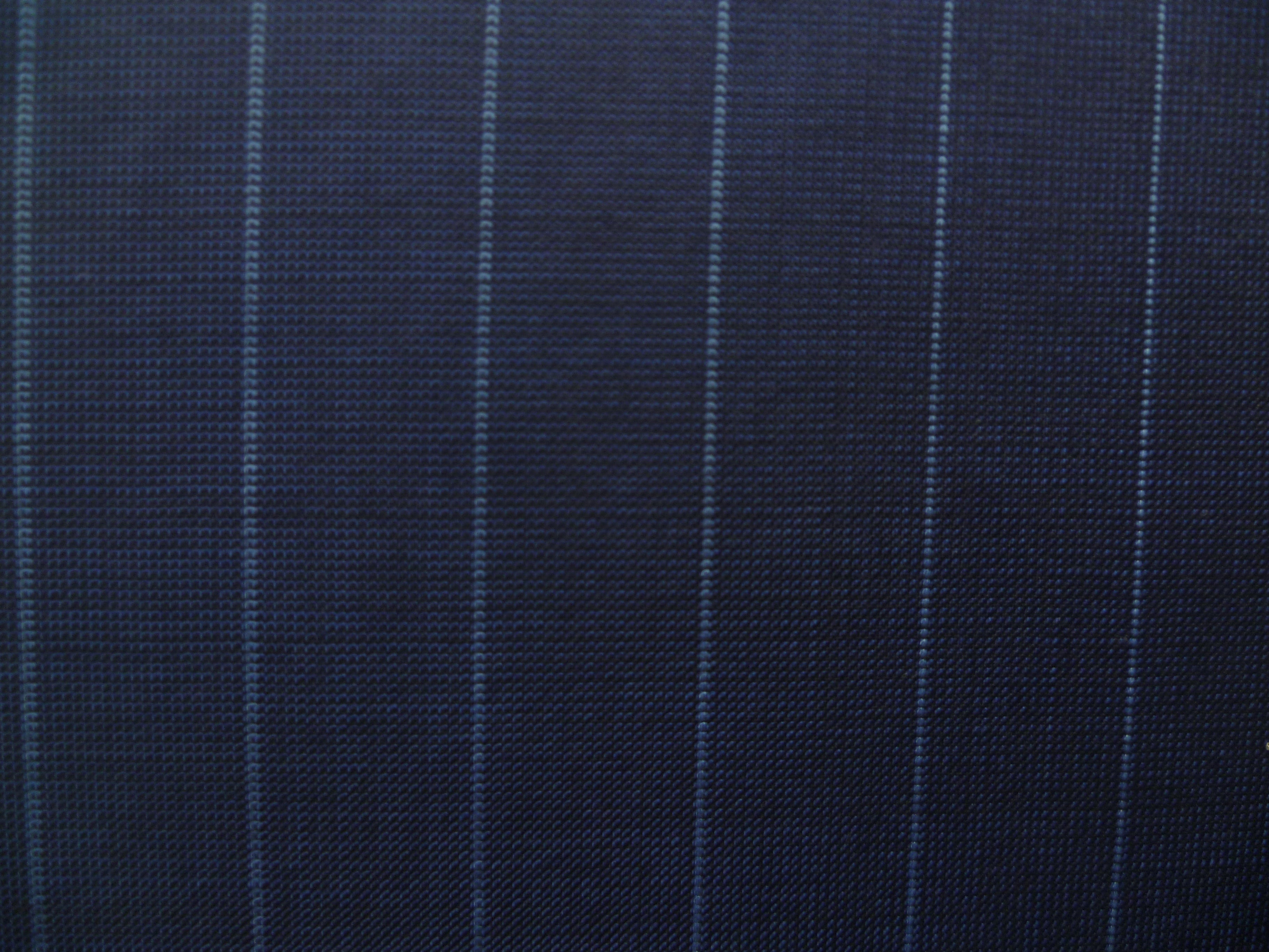 Blue Navy Stripe Stripe Wool Suiting