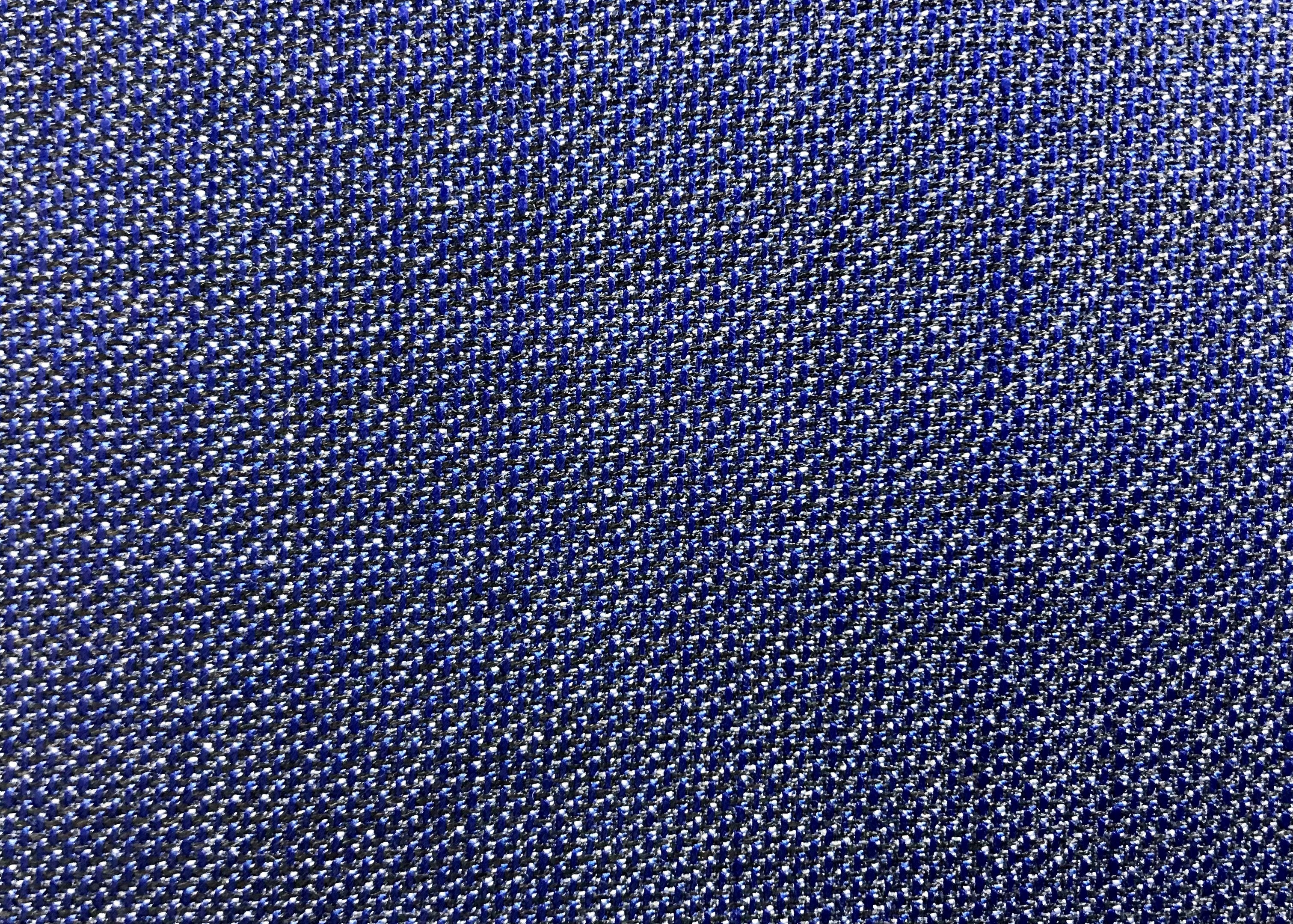 Blue Tonal Sharkskin Silk Wool Cashmere Suiting