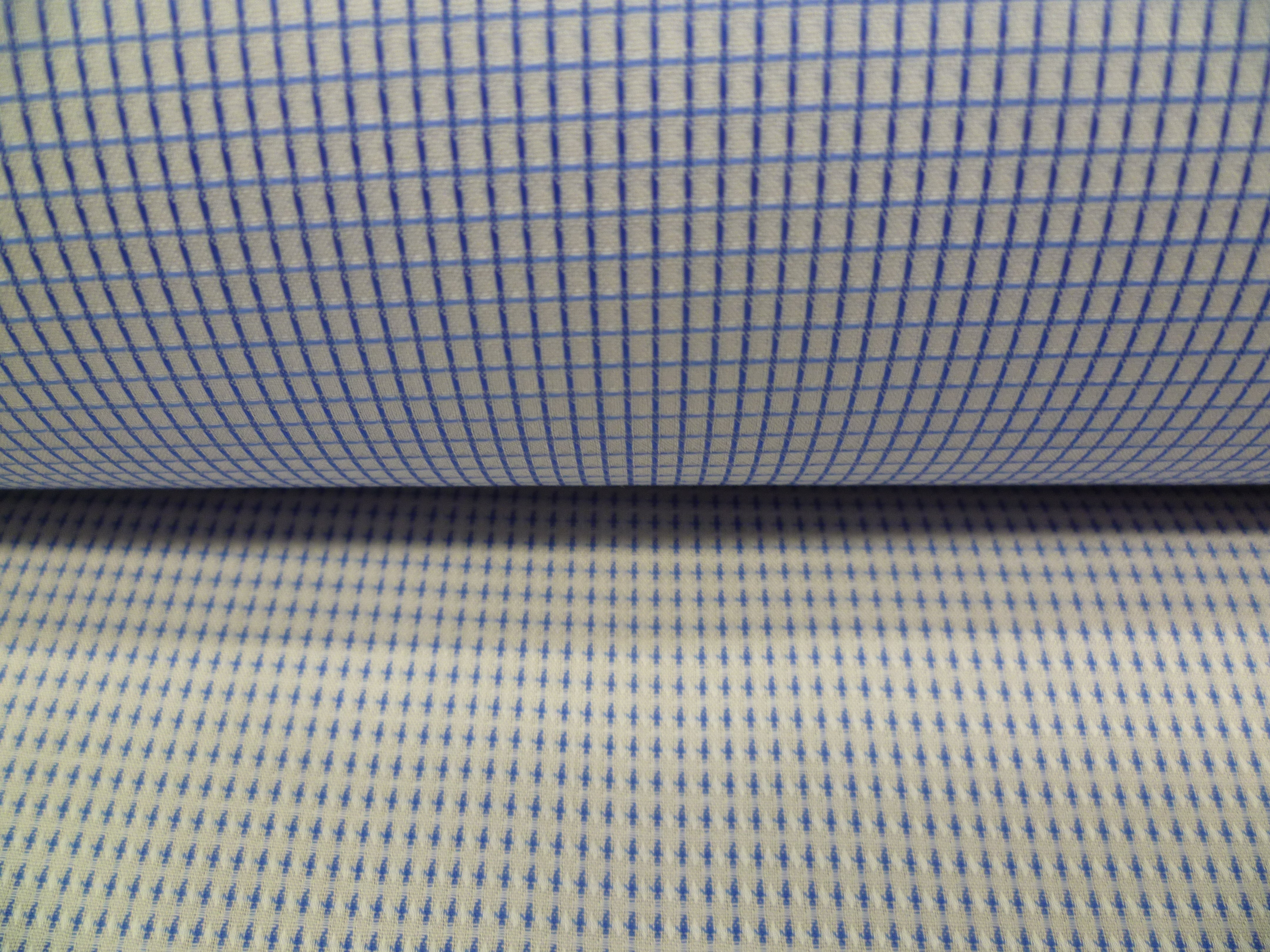 Blue White Check Cotton Dresses Shirting