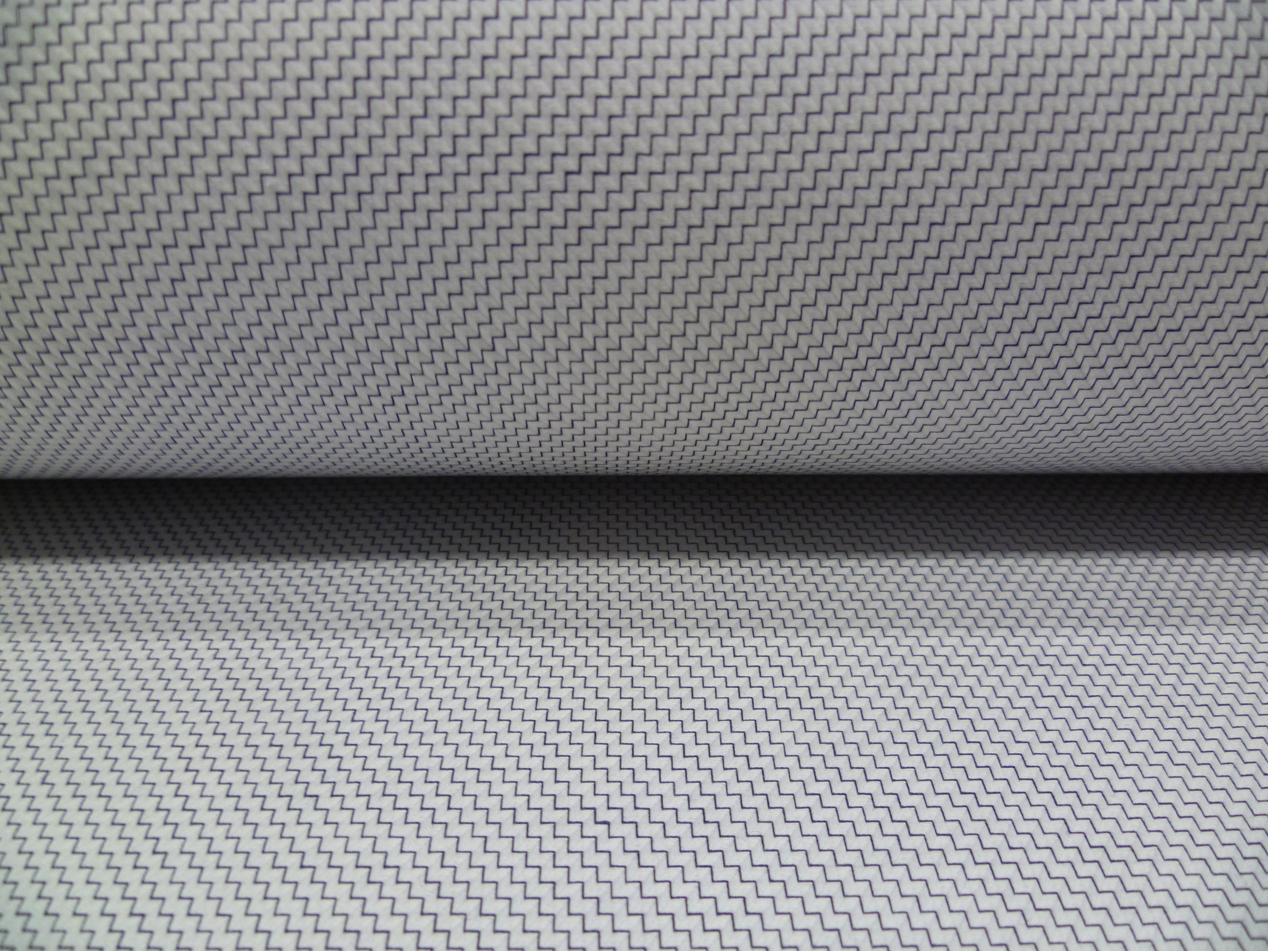 Blue White Herringbone Cotton Shirting