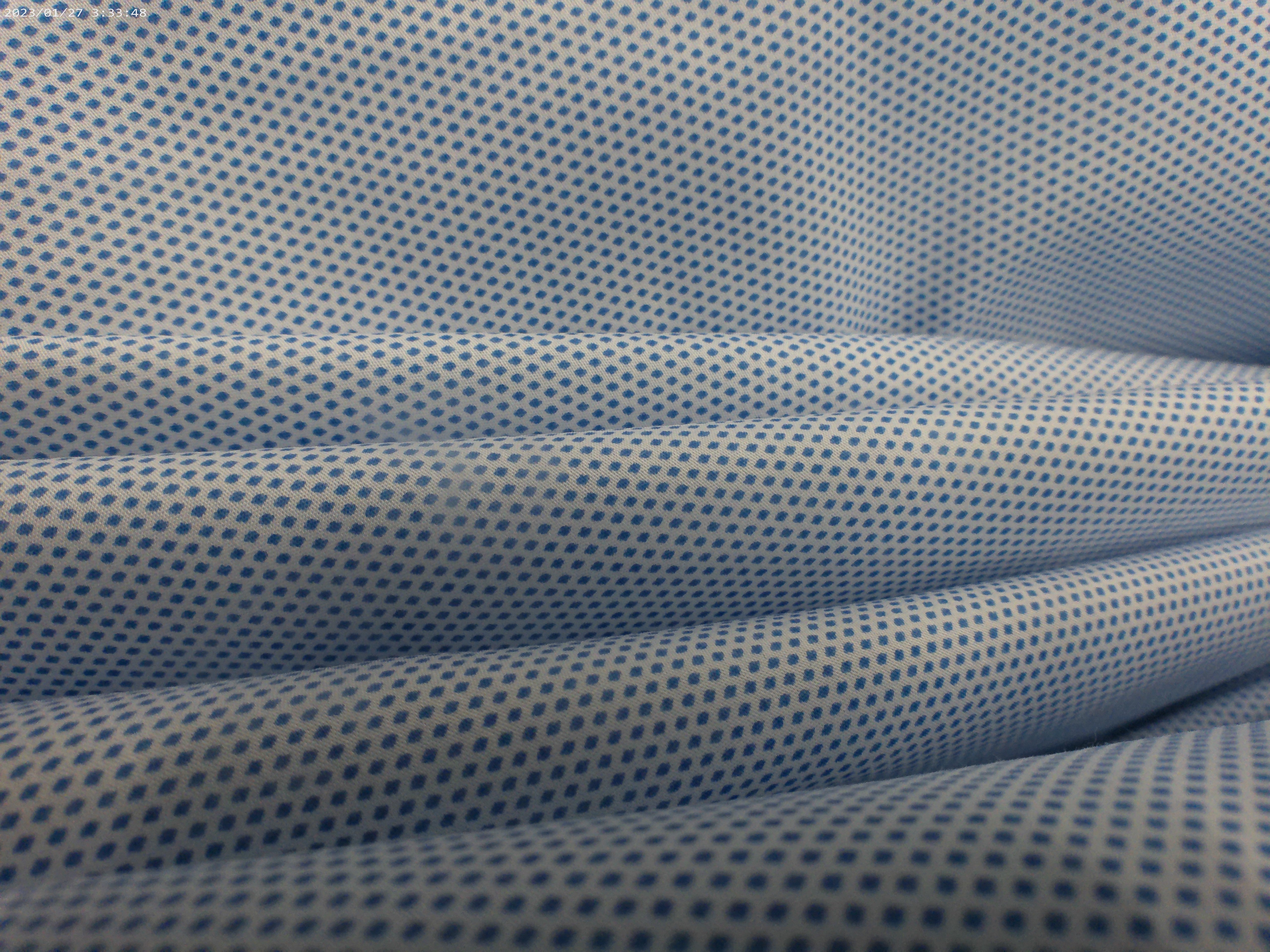 Blue White Pin Dot Cotton Dresses Shirting