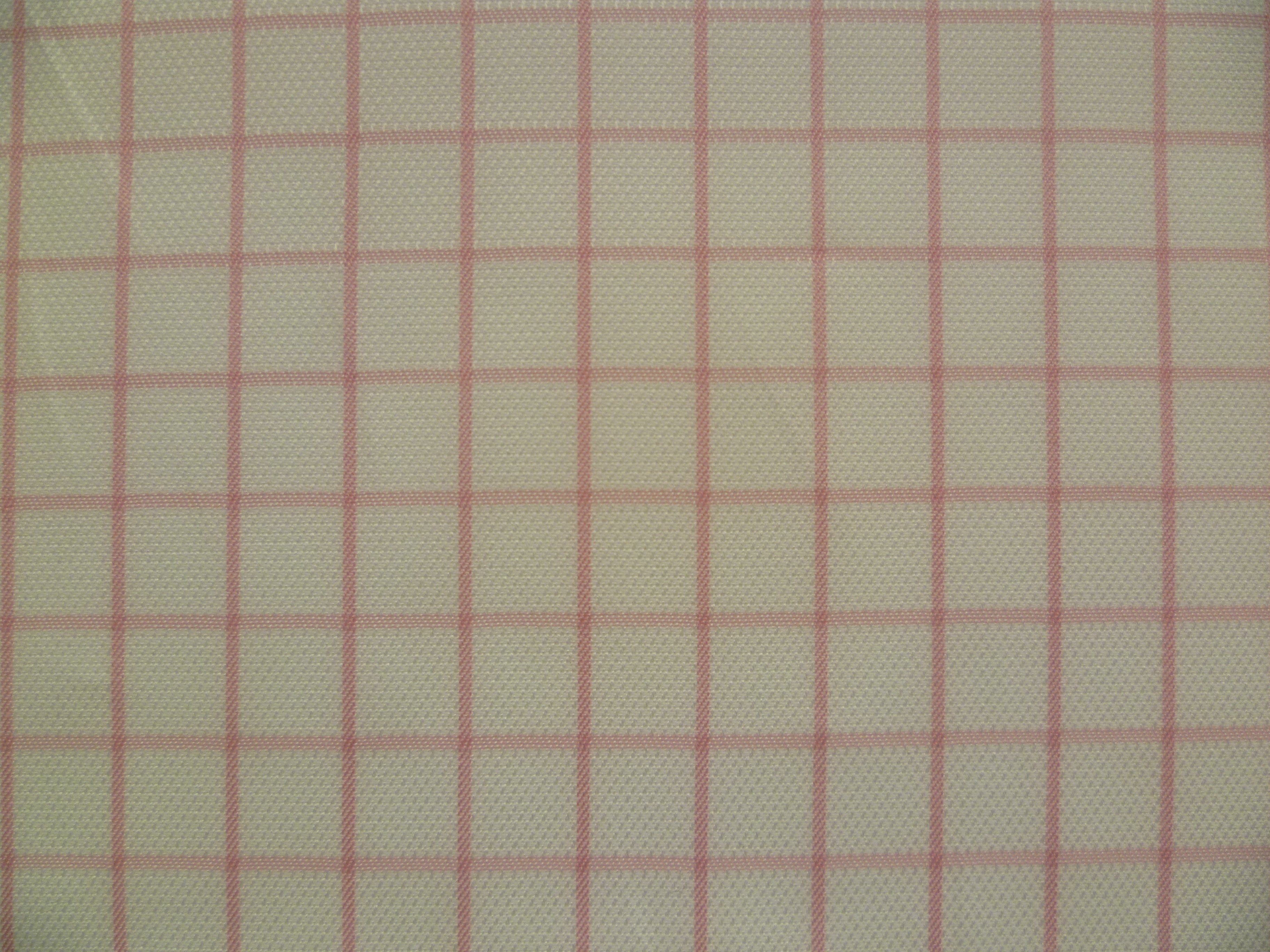Bright Pink White Check Cotton Shirting