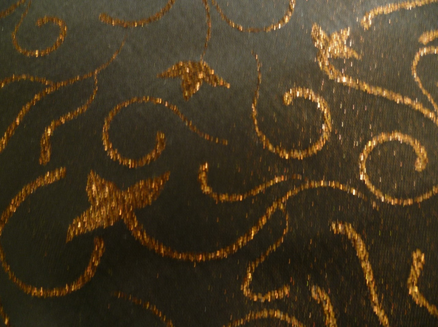Brown Gold Floral Silk Viscose Suiting