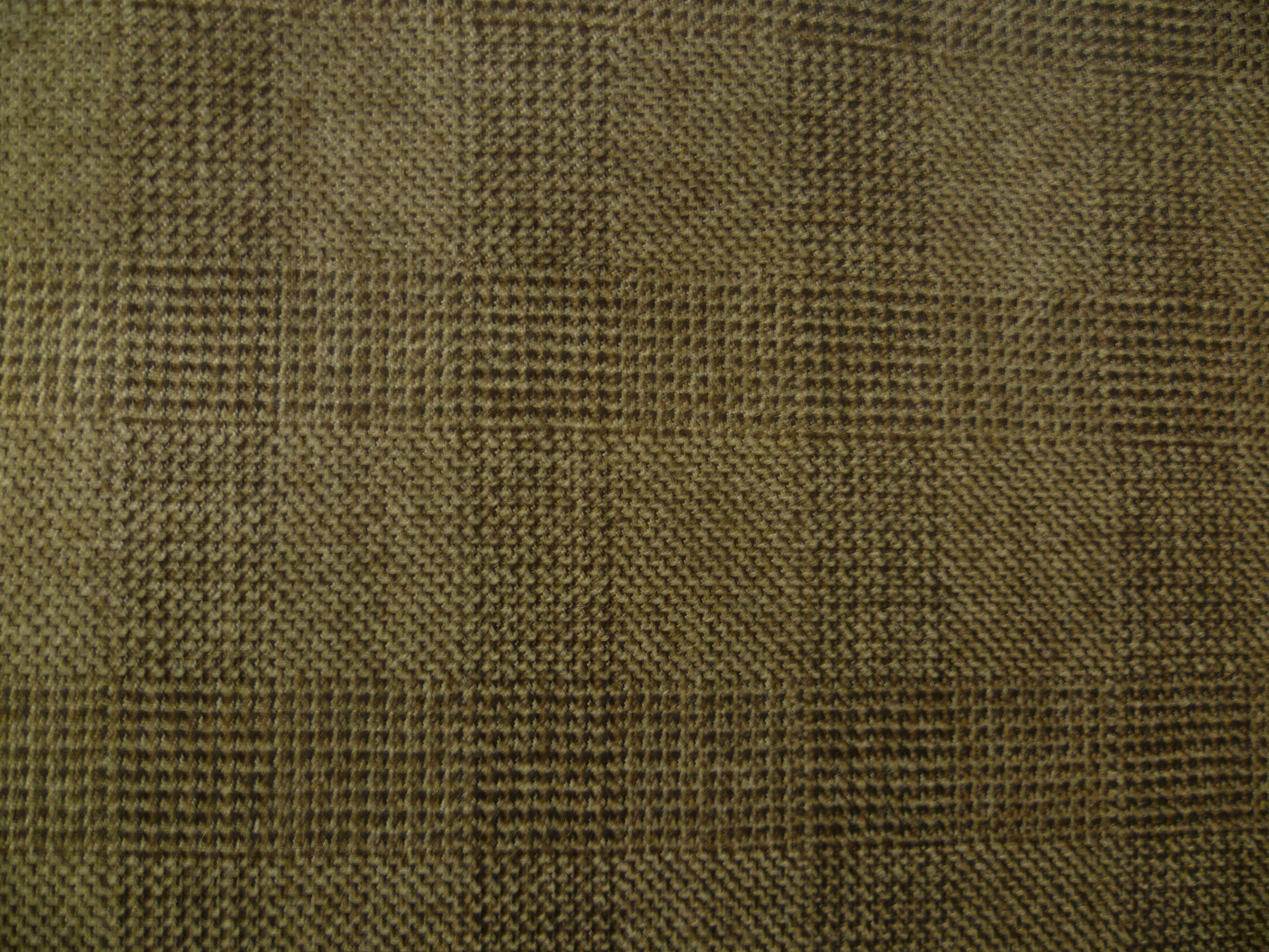 Brown Tone Check Wool Suiting