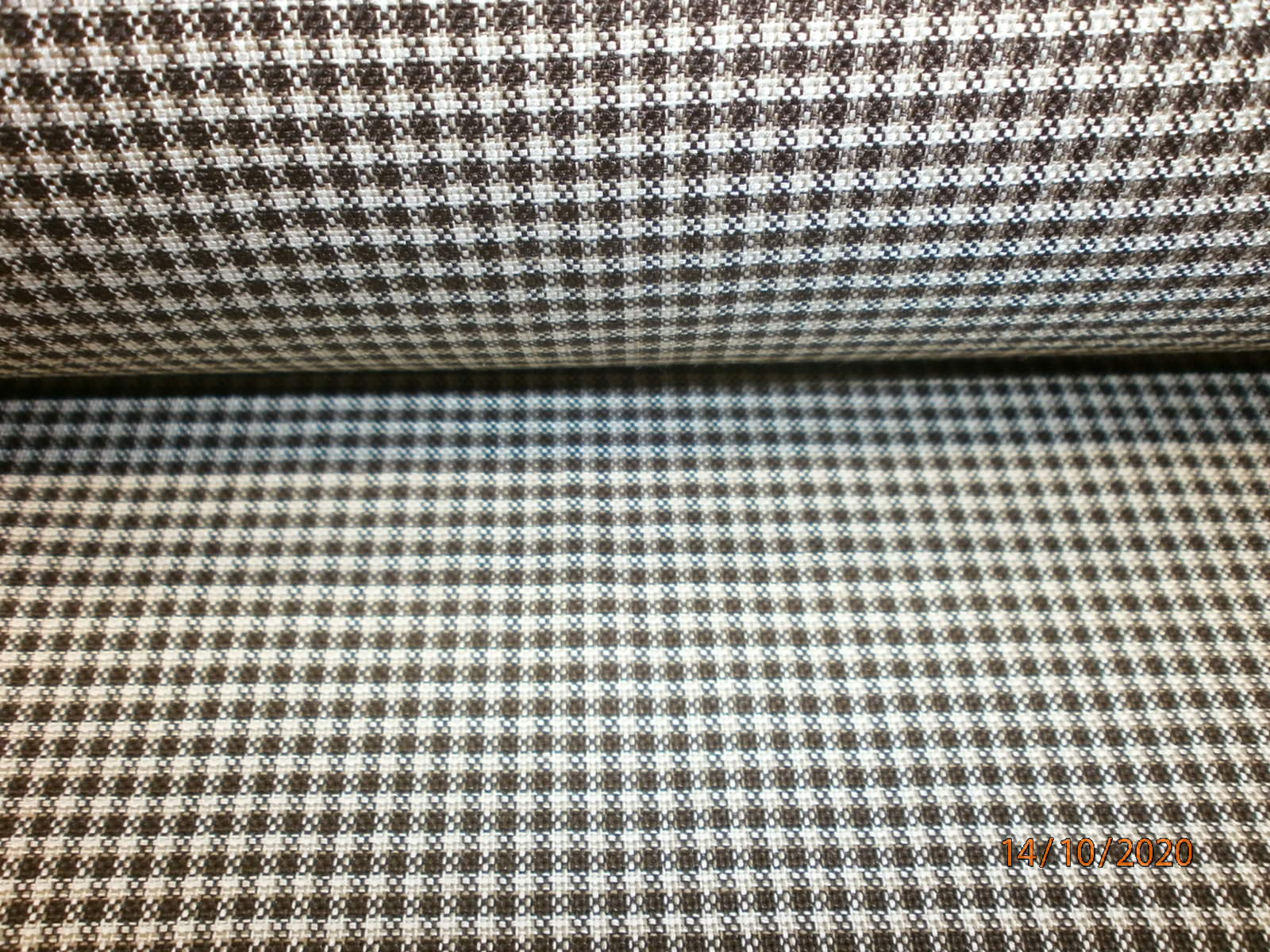 Brown White Check Wool Blazer Suiting