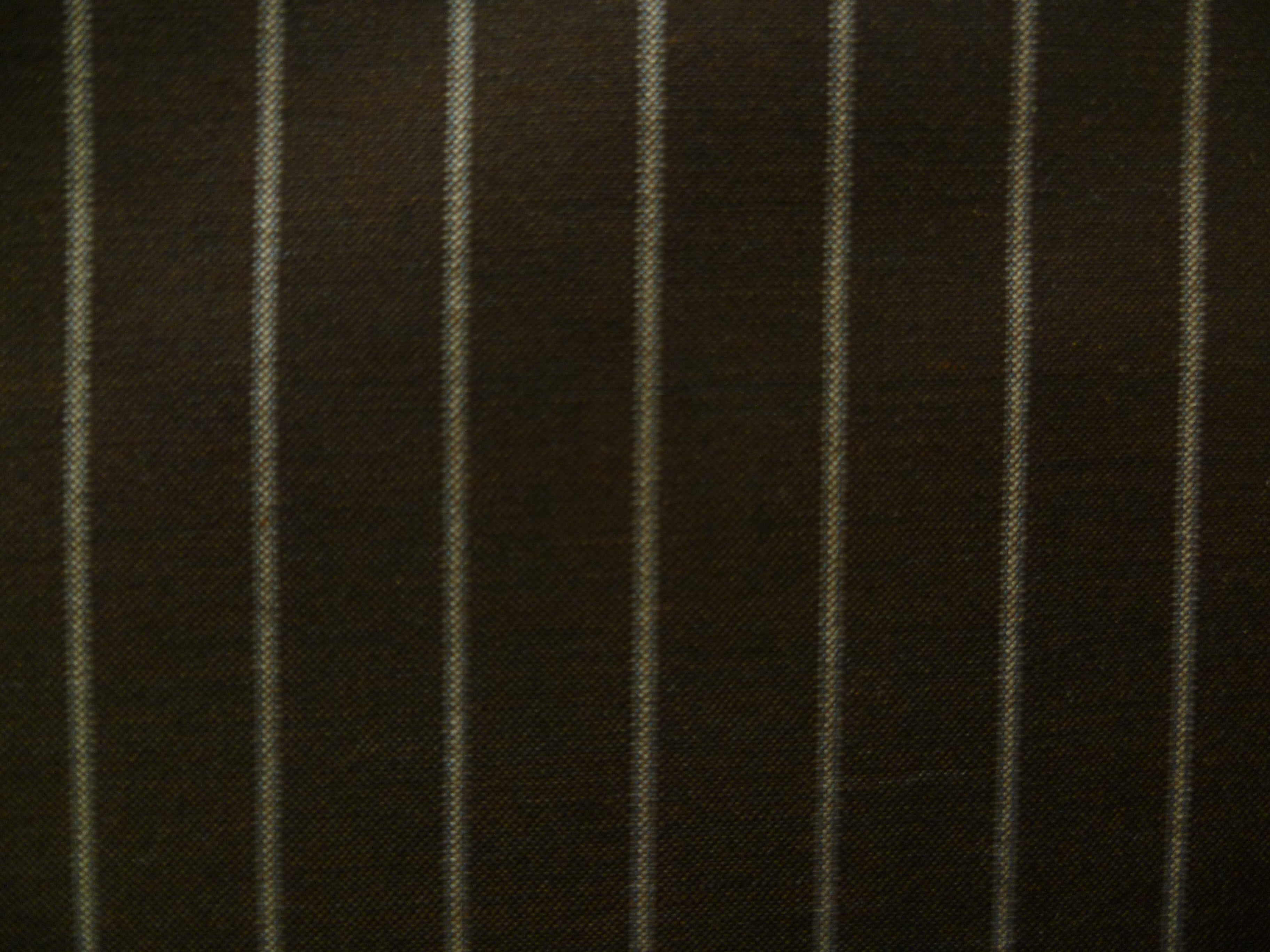 Brown White Stripe Worsted Wool Suiting