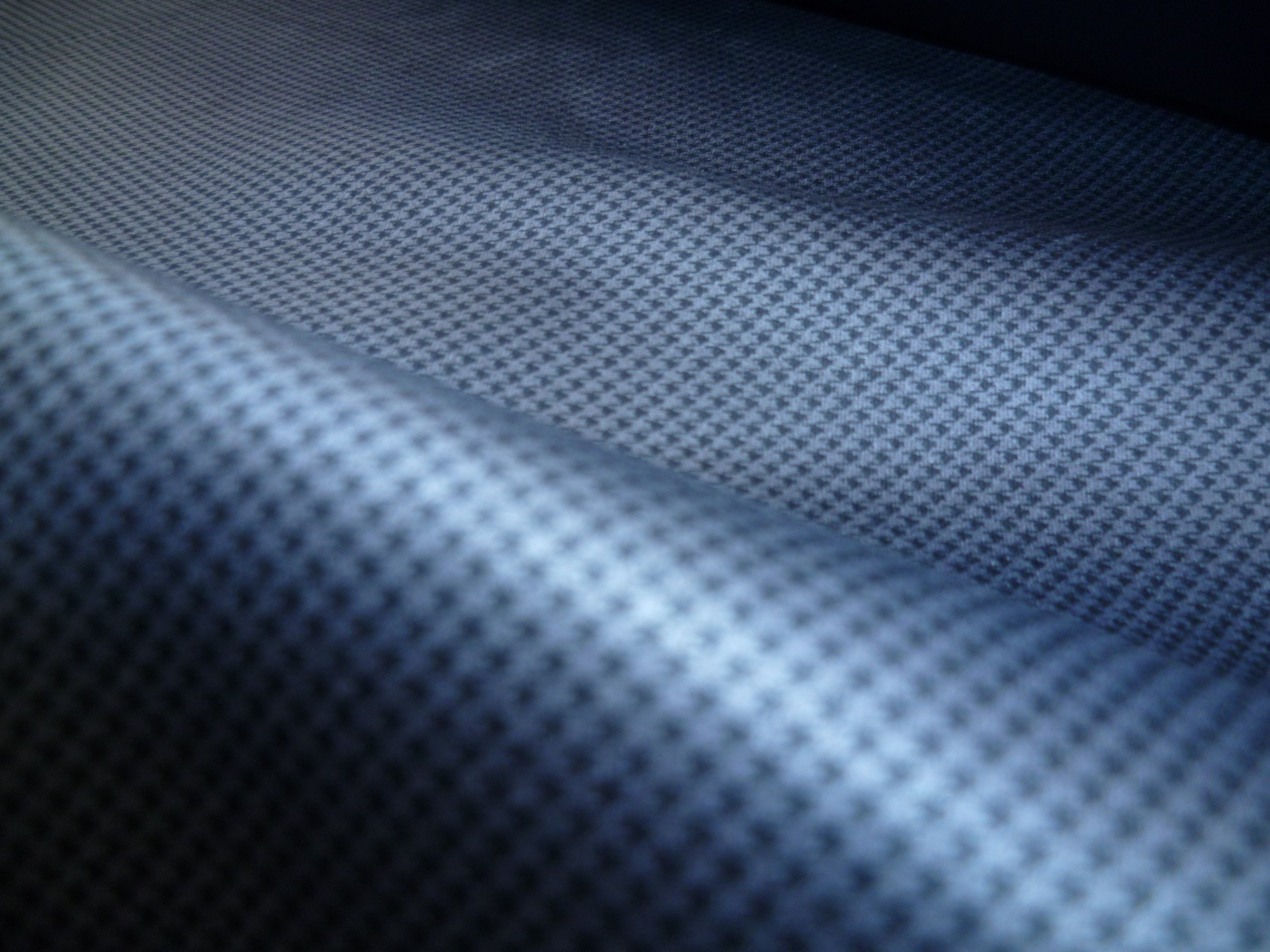 Cobalt Blue Grey Houndstooth Microfiber Cotton Blazer