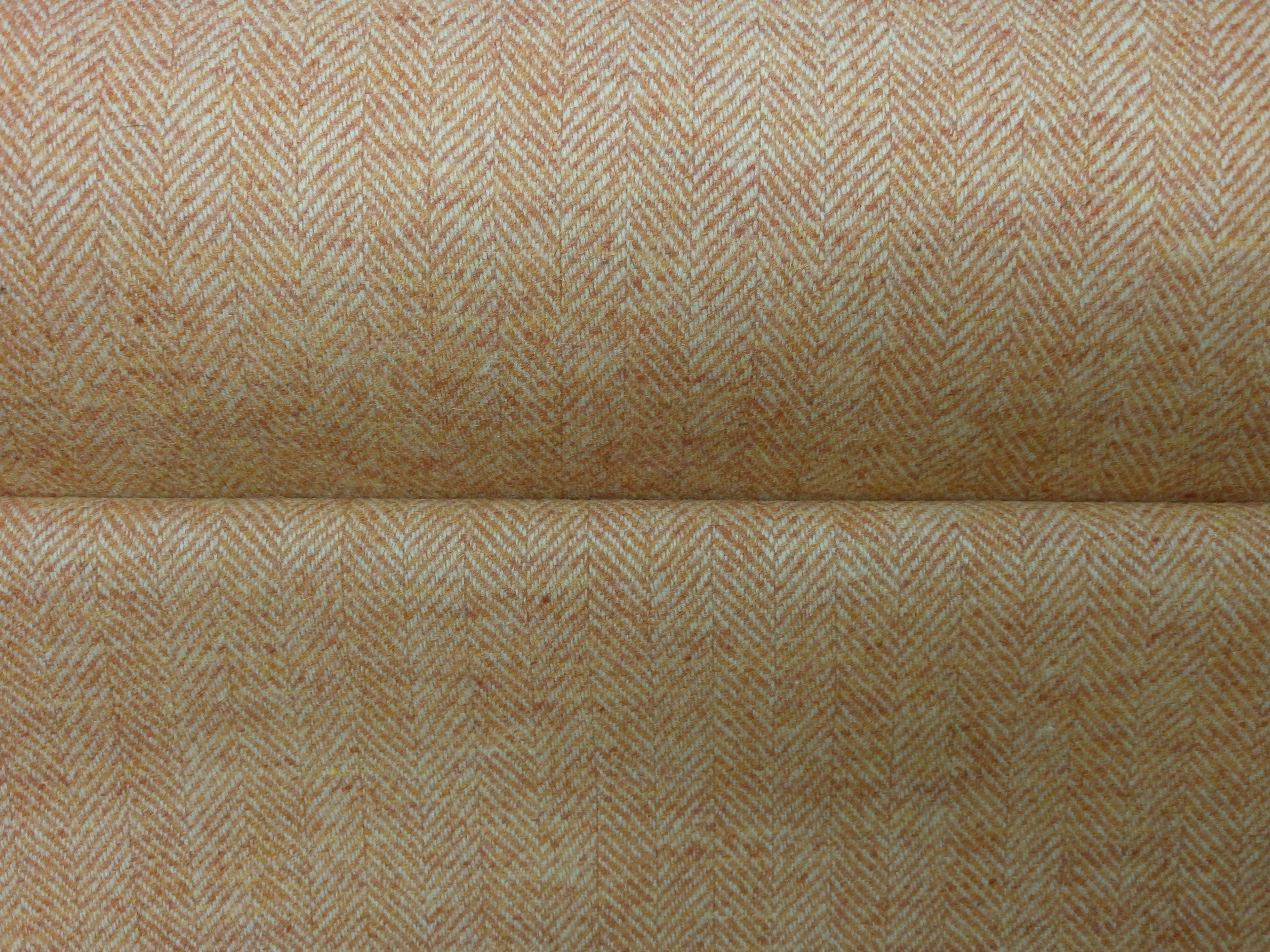 Cream Orange Herringbone Cashmere Wool Blazer Suiting