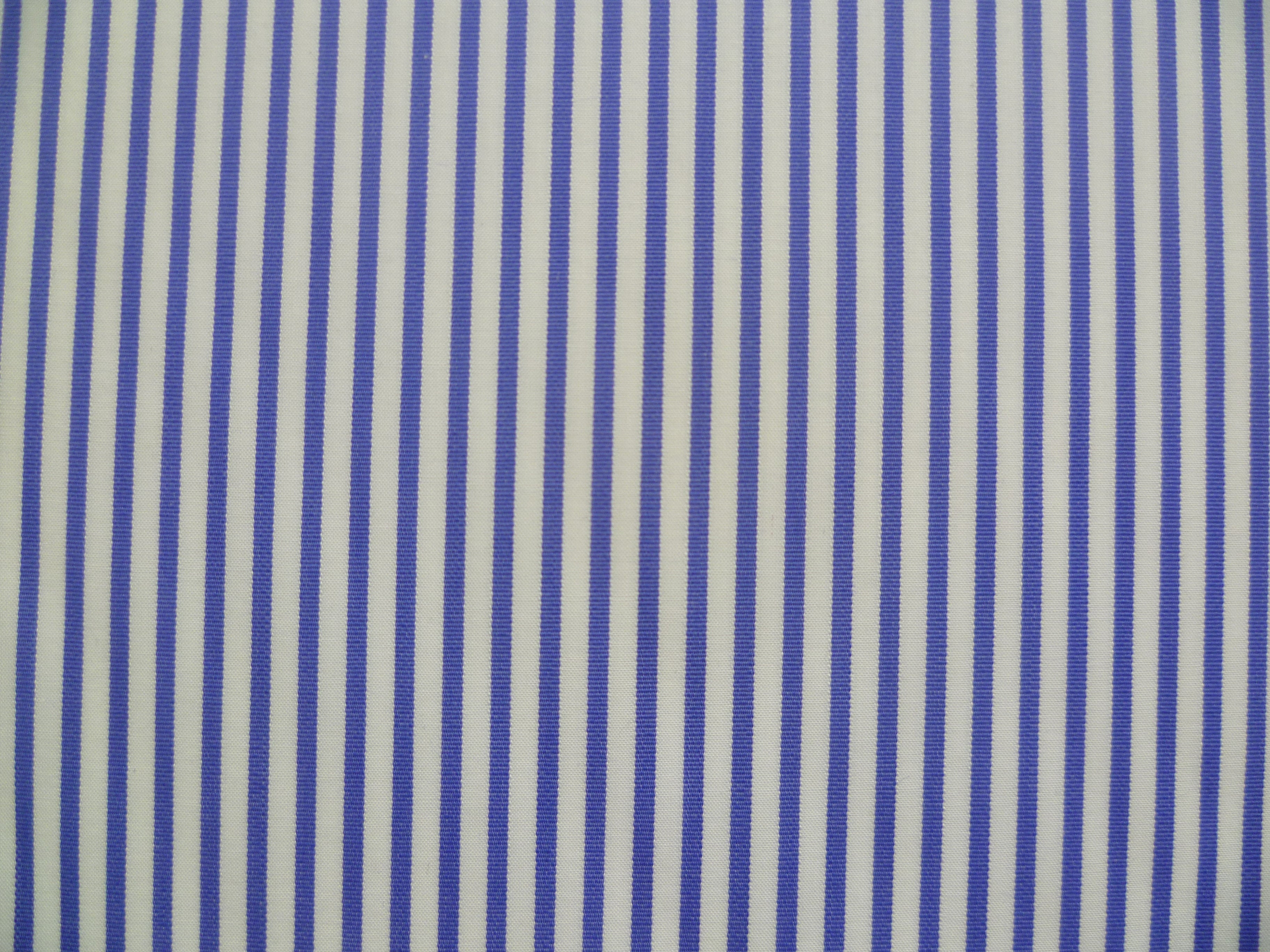 French Blue White Stripe Cotton Shirting