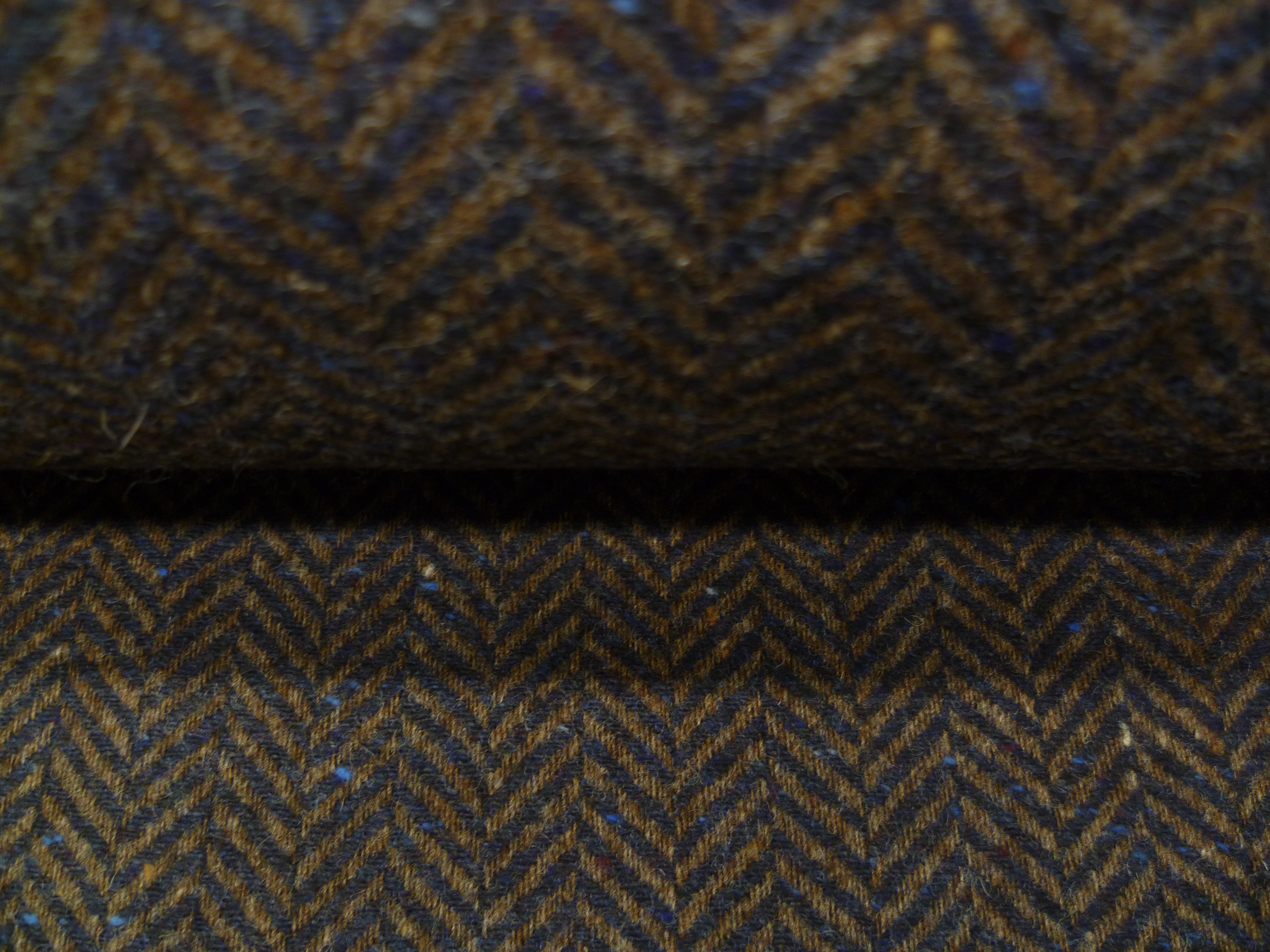 Gold Yellow Purple Herringbone Wool Blazer
